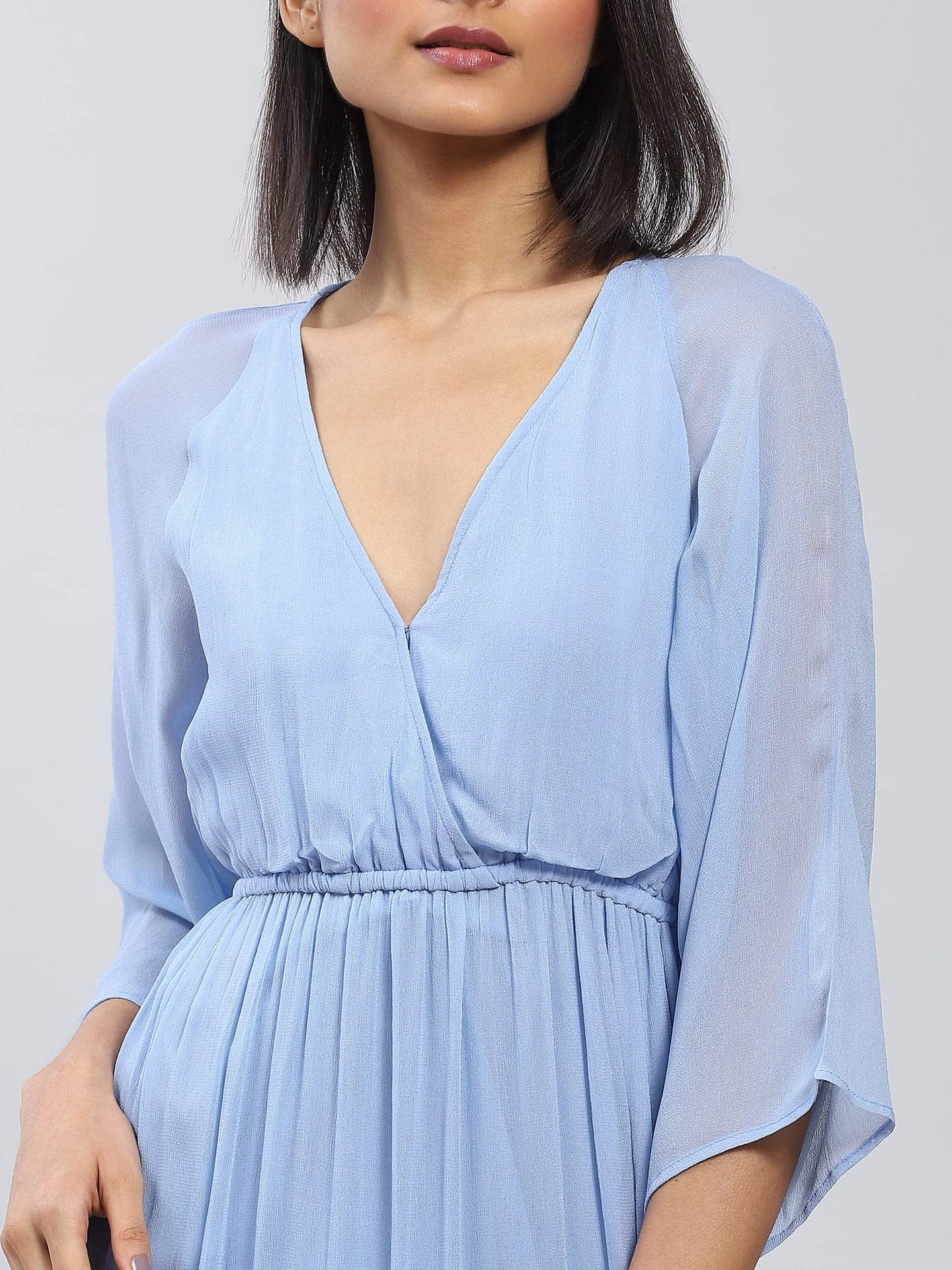 Label RITU KUMAR Powder Blue Maxi Dress with Tiers