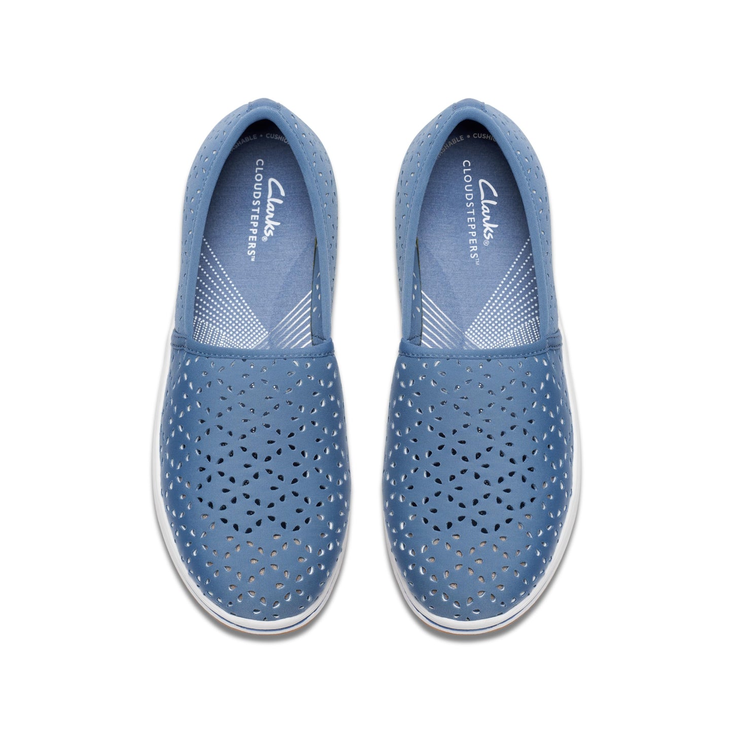 Clarks Women's Breeze Emily Loafers, Blue Textile, 7