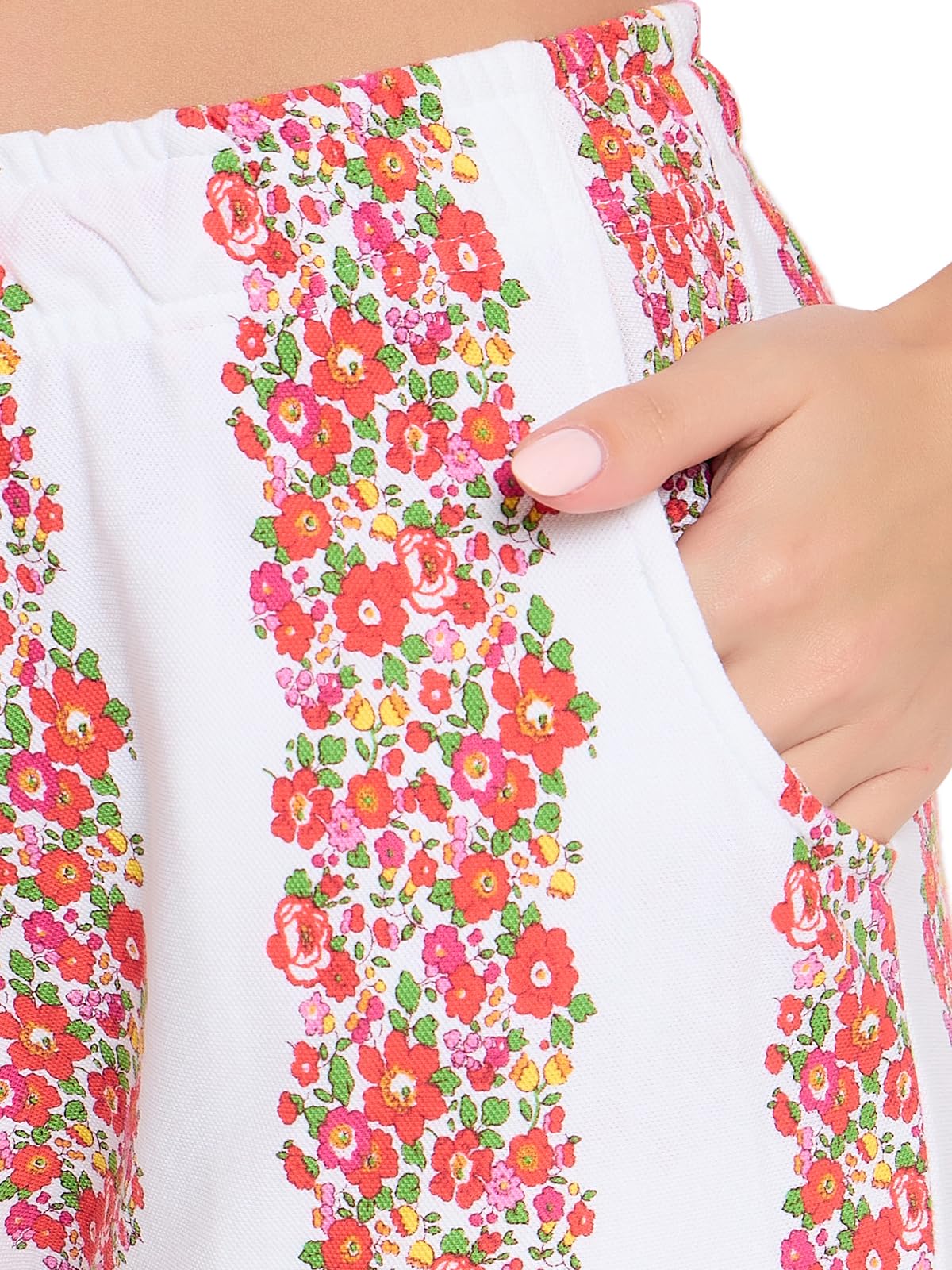 Clovia Women's Cotton Printed Top & Shorts Set (LS0410P19_Multi_M) Multicolour