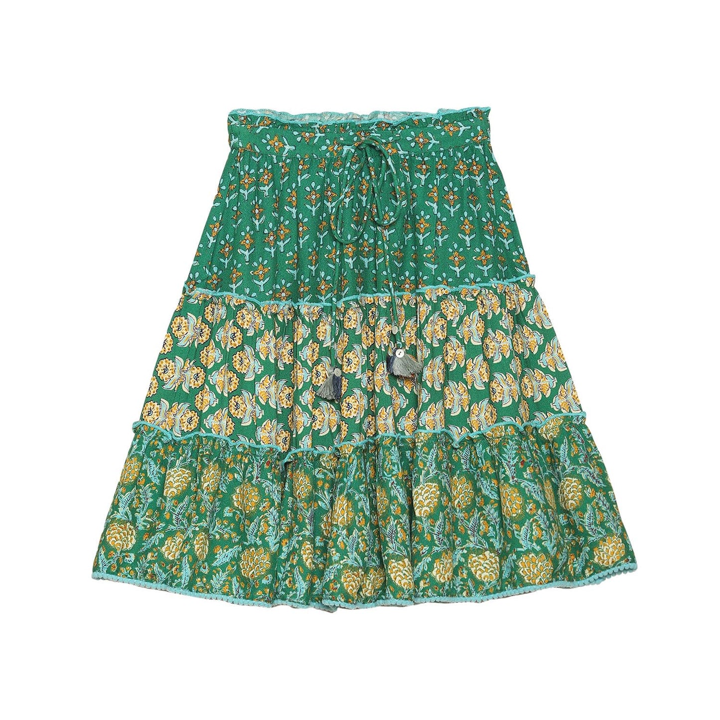 BIBA Girl Printed Kid(KW5563_Green_9)