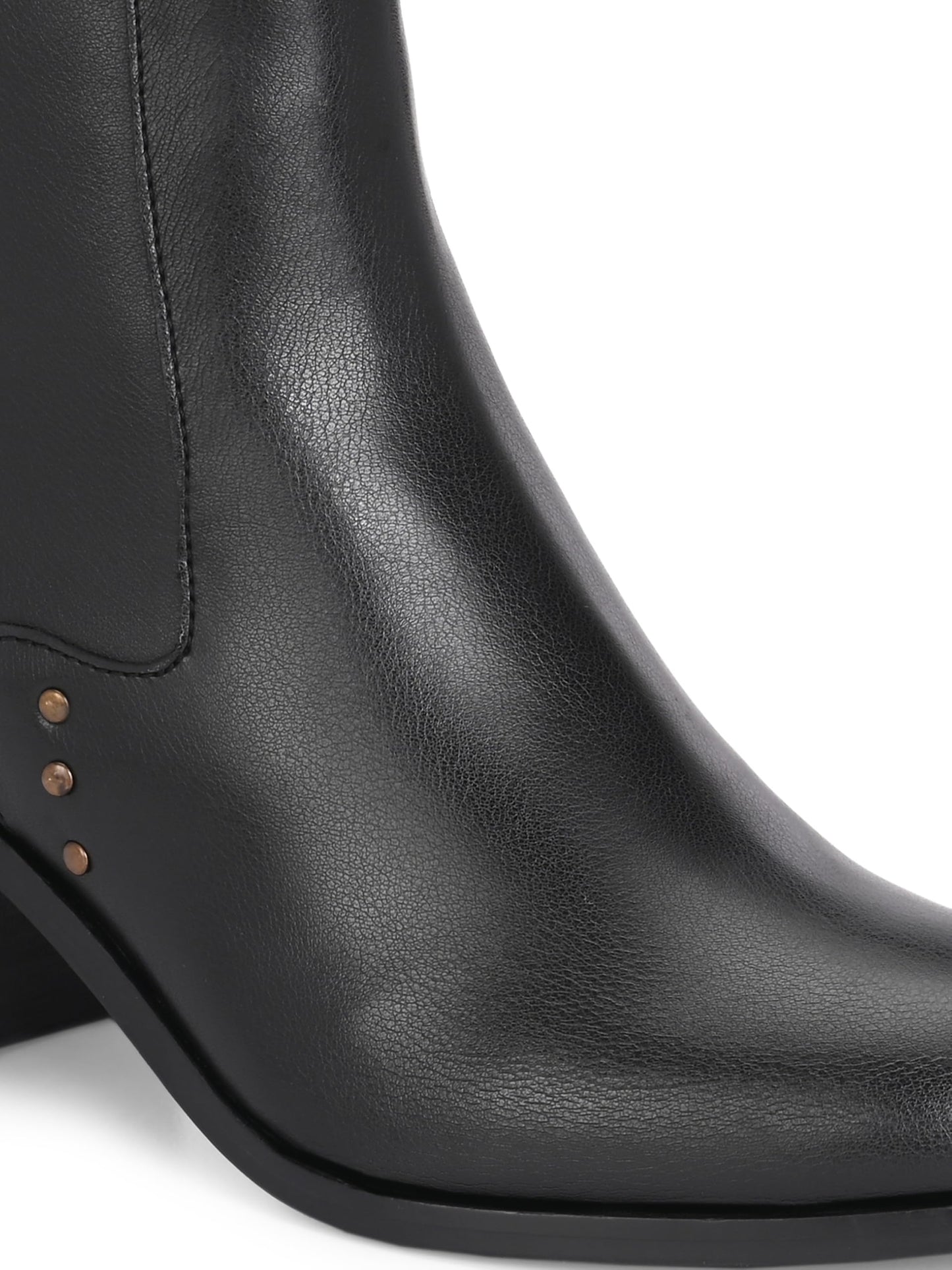 Delize Black women mid heel ankle boots 67241-36