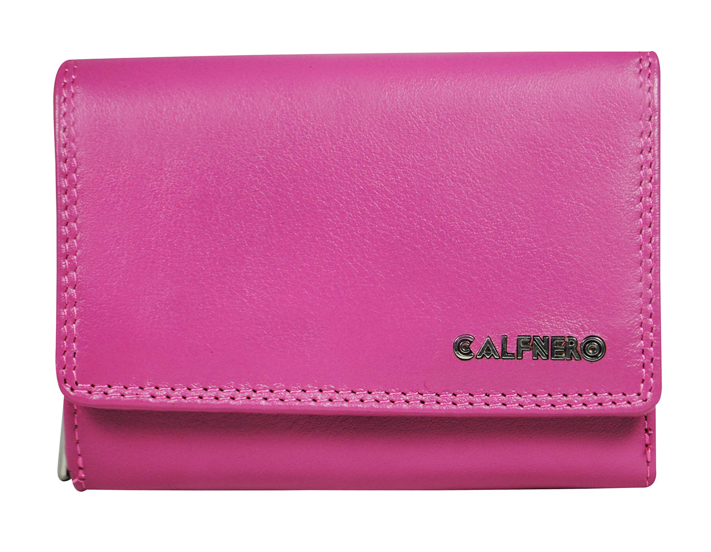 Women's Genuine Leather wallet-Long Purse Wallet with Multiple Card Slots, Zip Pocket and Note Compartment. (Pink)