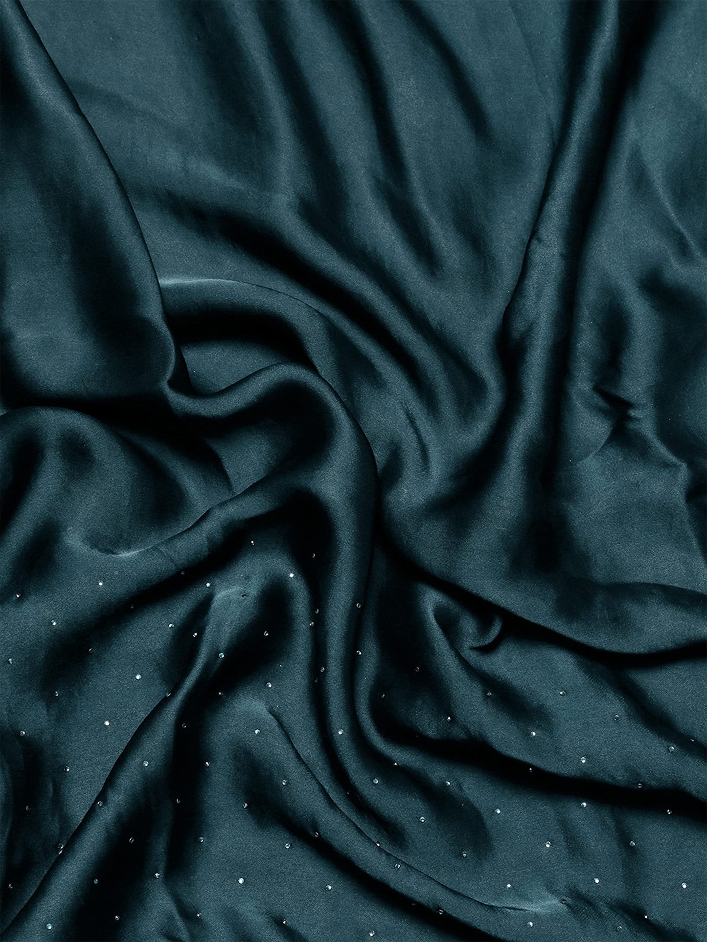 MOHEY Women's Saree, All Over Boota, Border Saree with Blouse Piece, Traditional Womens Saree, Satin (Blue)