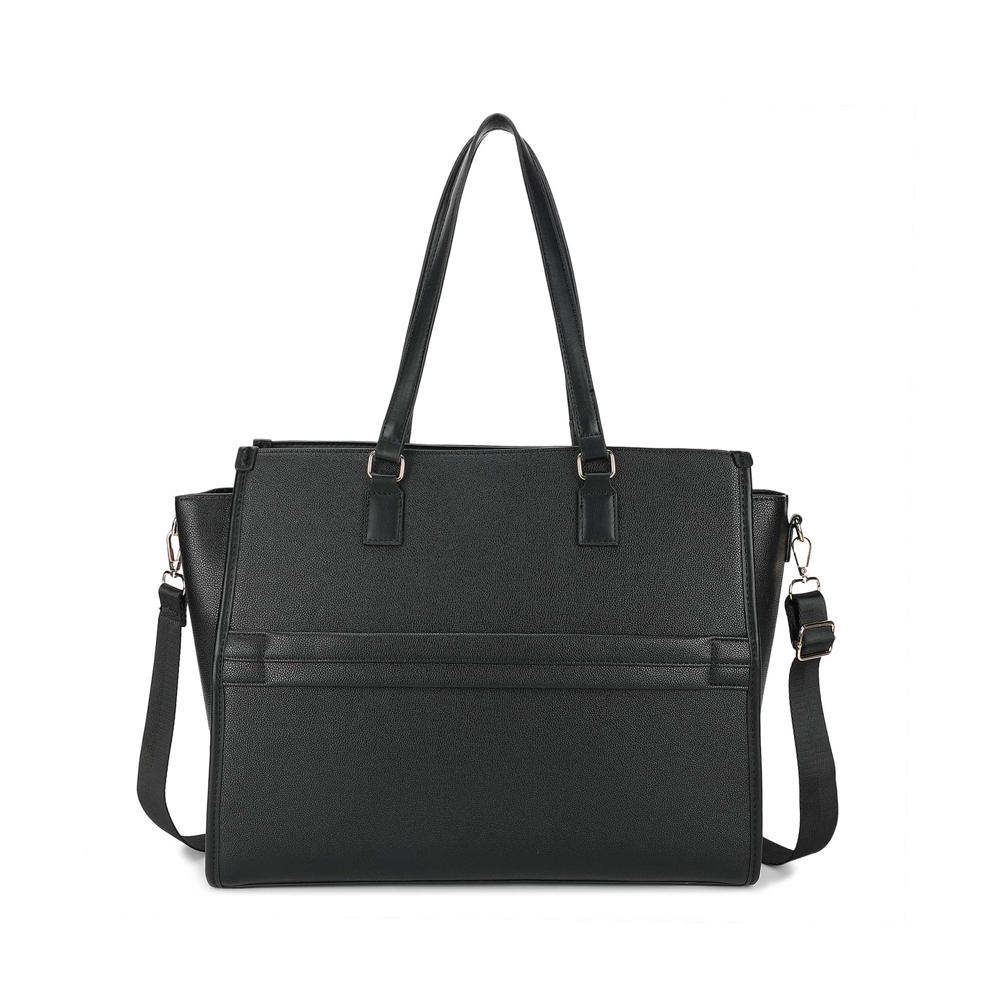 Fastrack WorkEase Structured Laptop Tote | 15" Laptop Compatibility | Made with Faux-Leather for Durability | Workwear Bags for Women | College Bags with Laptop