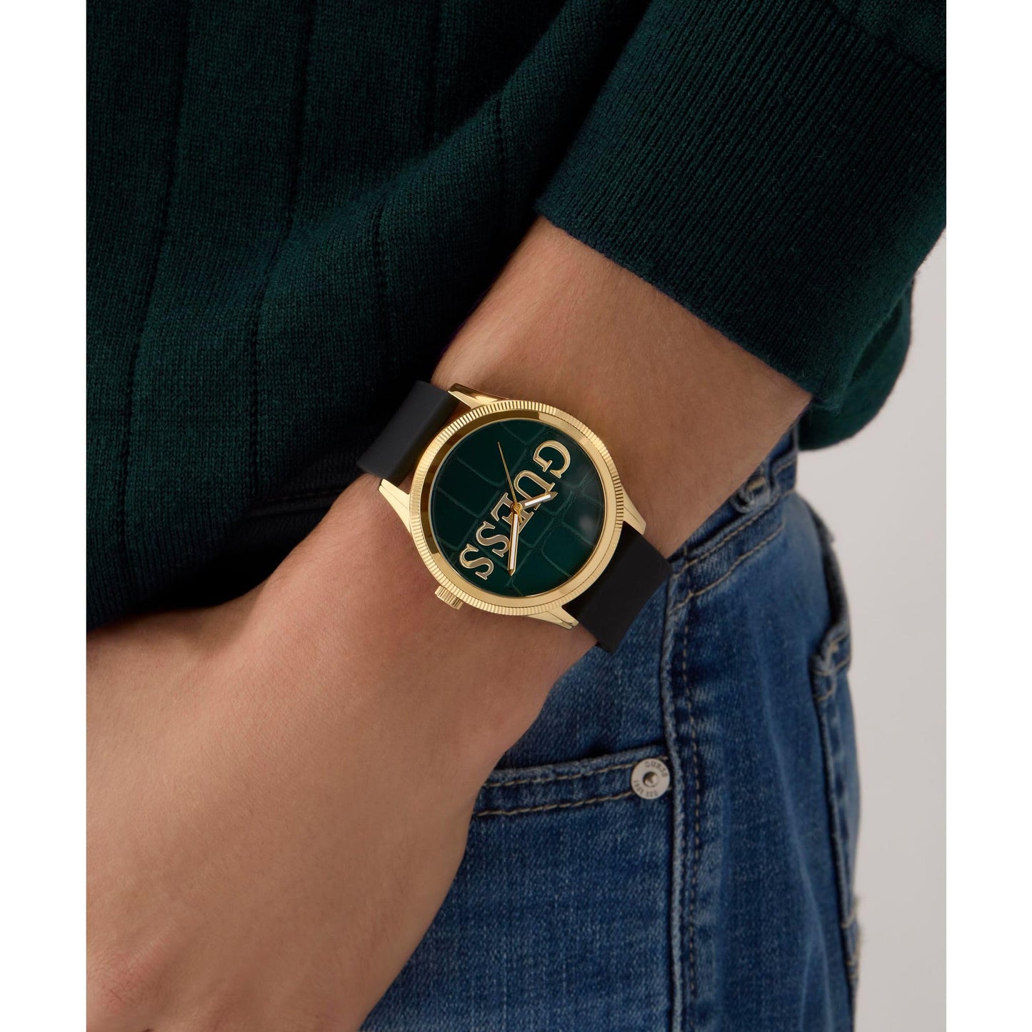 GUESS Analog Green Dial Men's Watch-GW0887G2