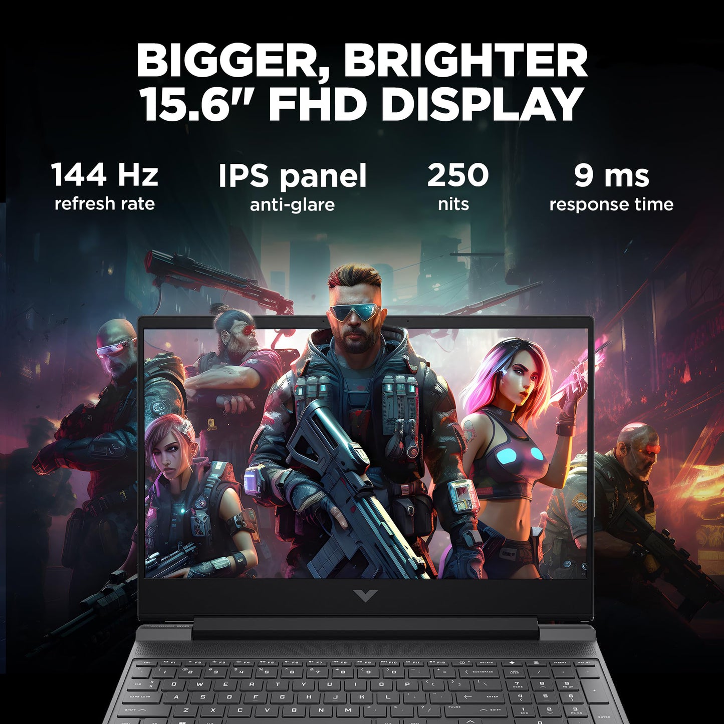 HP Victus,13th Gen IntelCore i5-13420H, 6GB RTX 4050 Gaming Laptop (16GB DDR4,512GB SSD) (fa1279tx) IPS, 15.6"/39.6cm, Flicker-Free,Win 11,Office 21, Mica Silver, 2.29kg, EnhancedCooling,fa1319TX