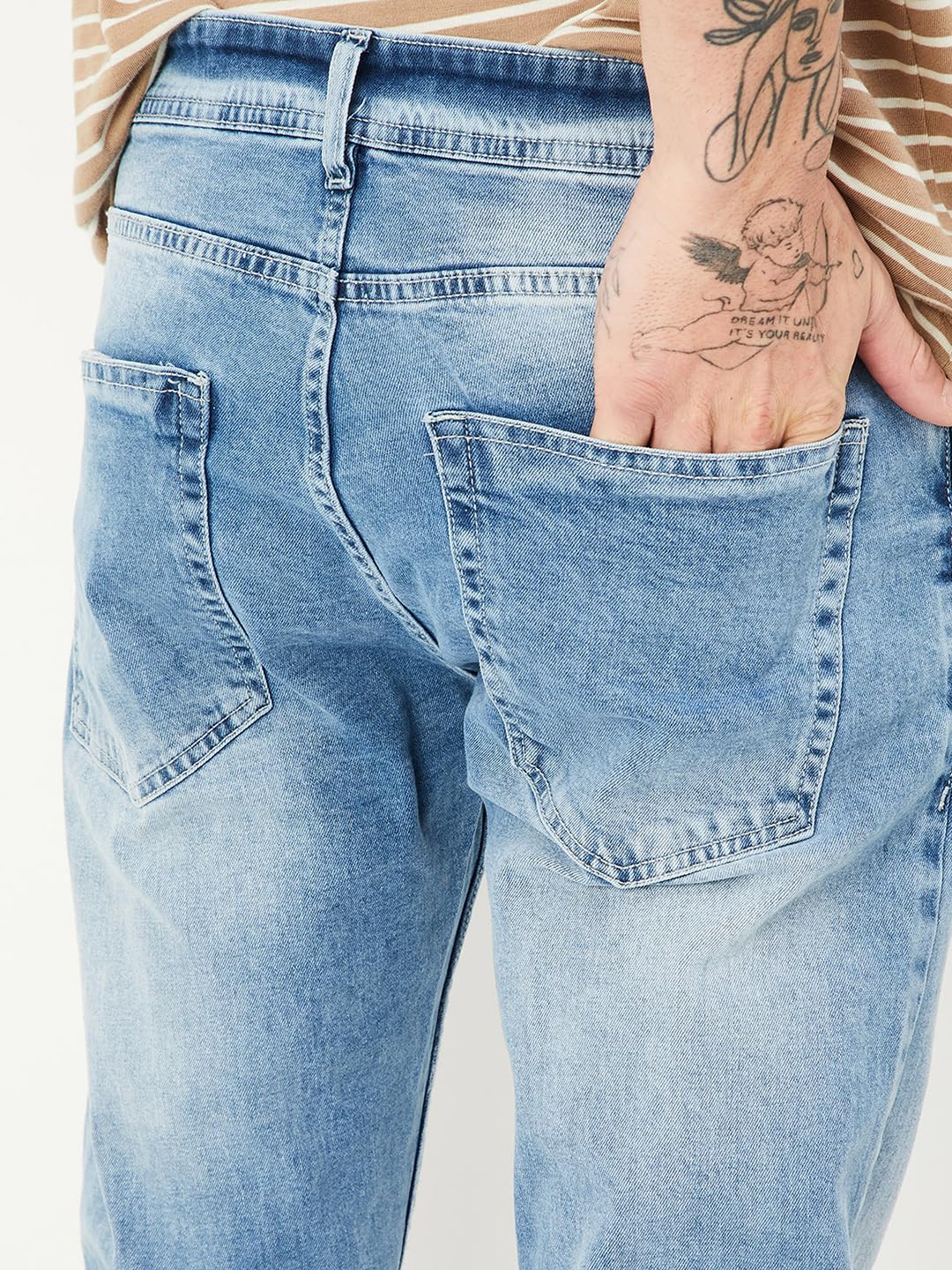 Max URB_N Men Slim Fit Washed Mid Rise Jeans (DMBSLFES2304GVLIGHT Blue)_36