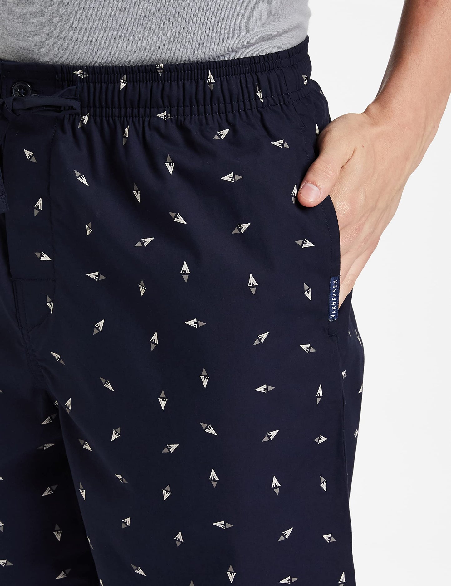 Van Heusen Athleisure Men's Cotton Lounge Shorts (8907670959145_50061_Small_Asp-02)