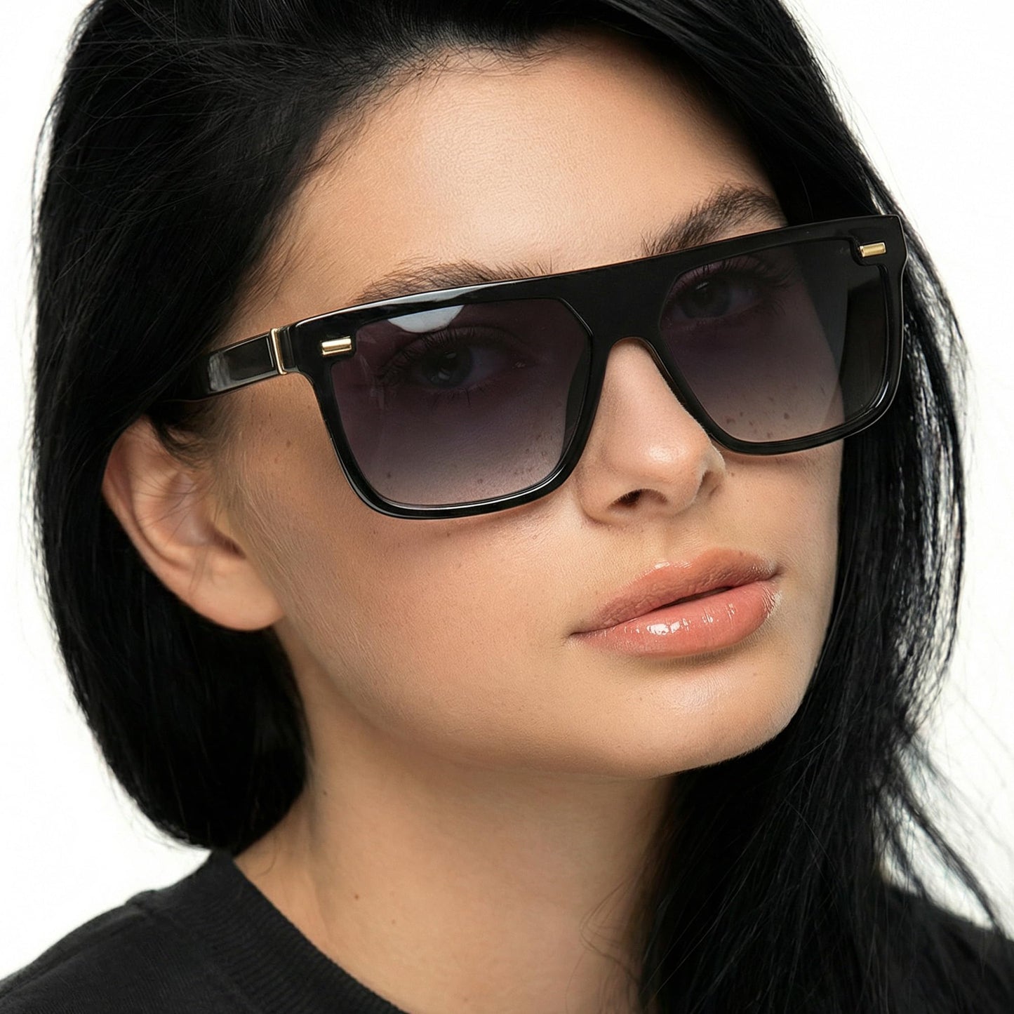Vincent Chase By Lenskart | Black Full Rim Square| Polarized Stylish Sunglasses | 100% UV Protected | For Men & Women (Large, VC S14088)