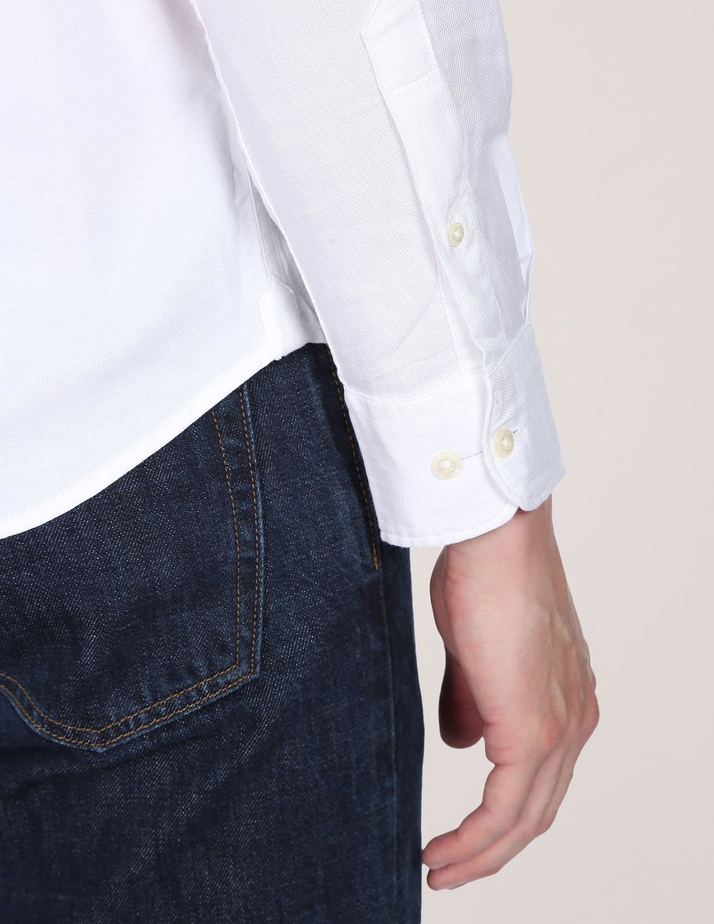 U.S. POLO ASSN. Mens Solid Dobby Fs Regular Fit Shirts (Usshtfx0006_White_M)