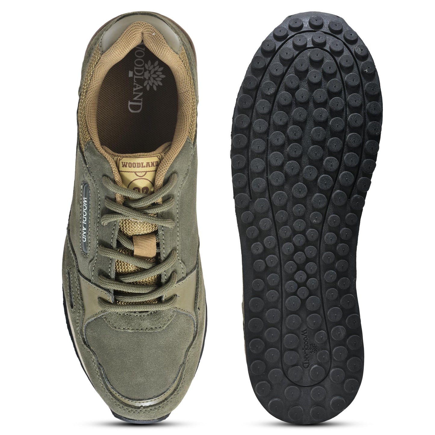 Woodland Men's Olive Suede Casual Shoes-11 UK (45EURO) (OGJ 6439024)