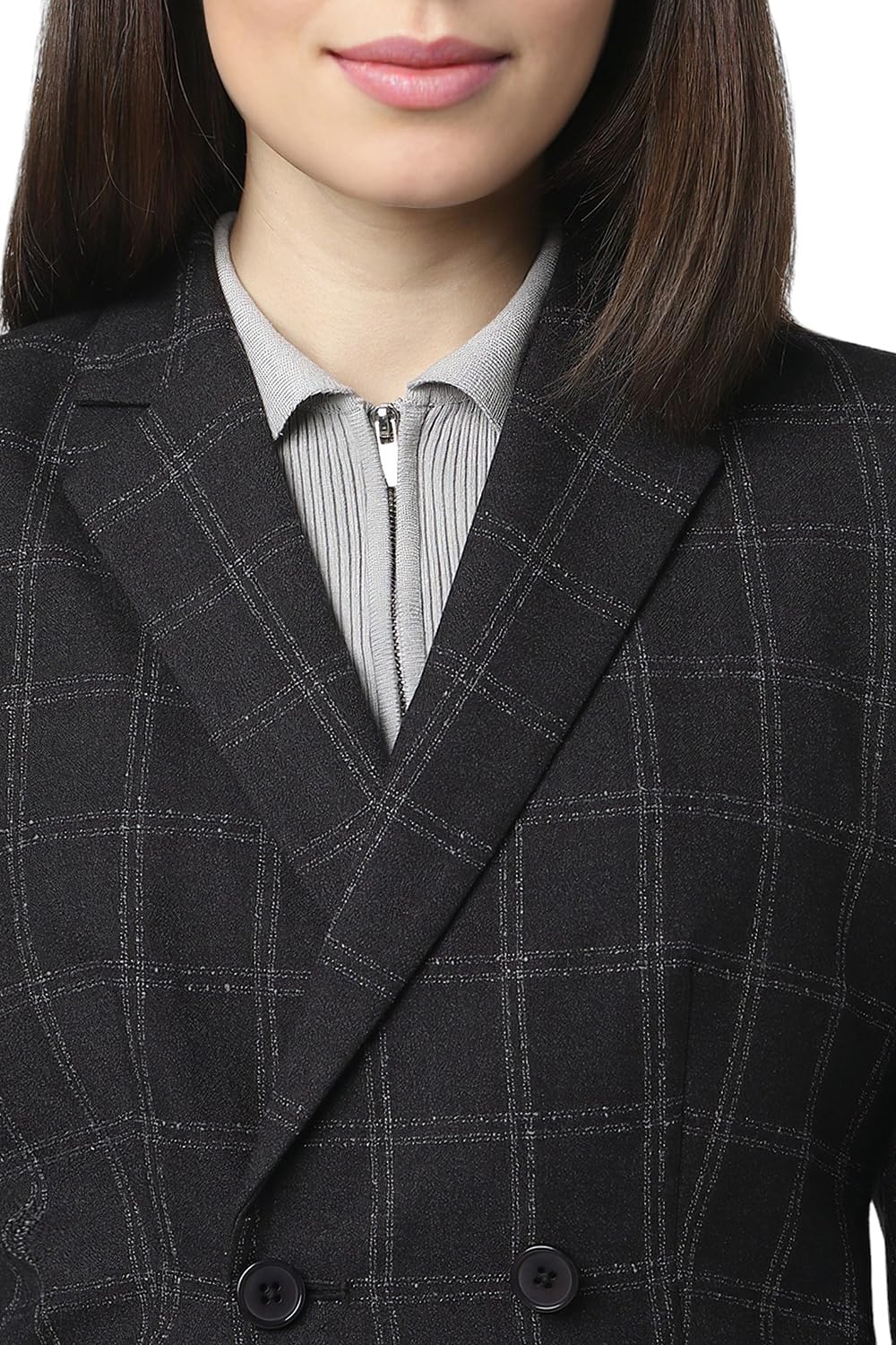 Van Heusen Women's Blazer (VWBZFRGHS34229_Black_L