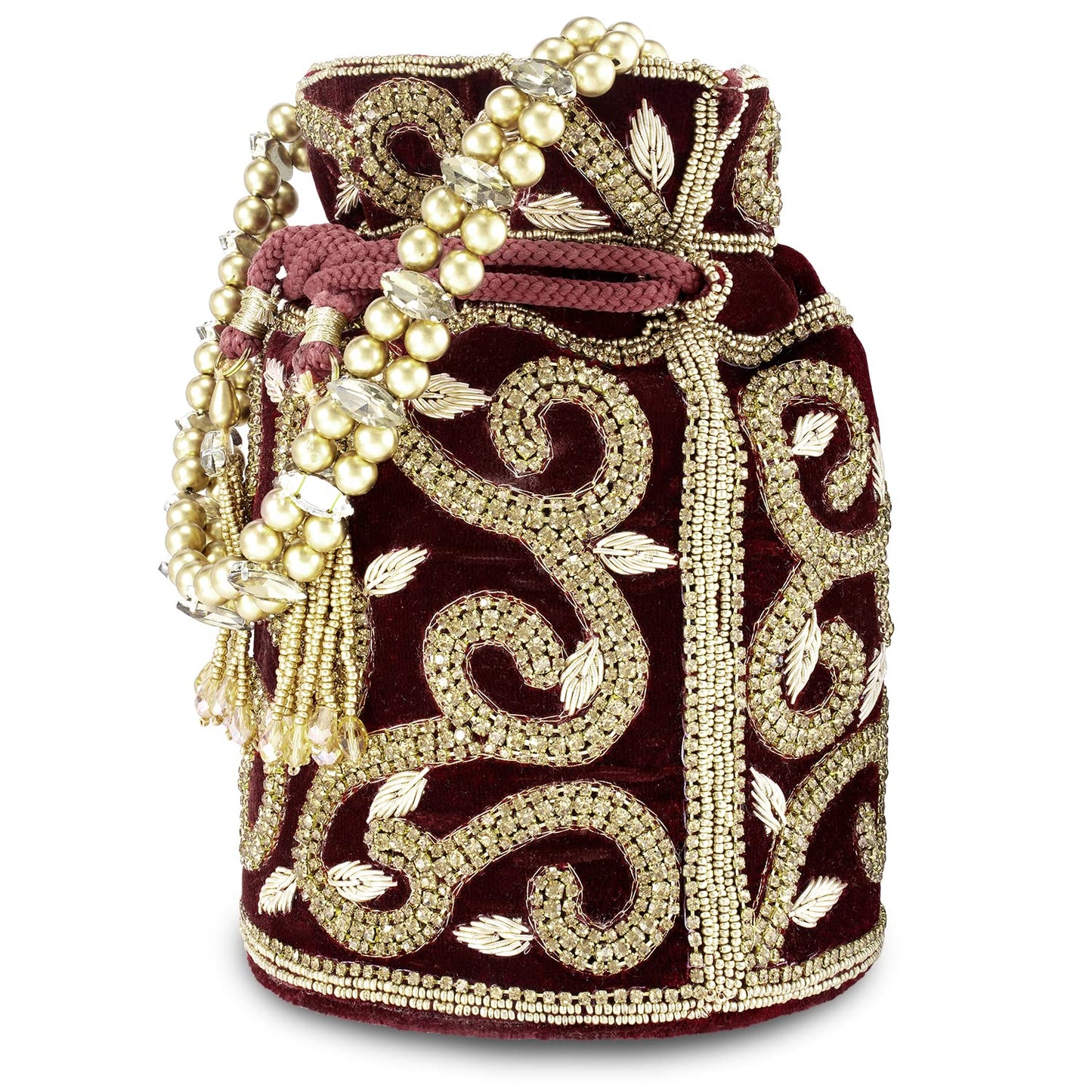 Peora Potli Bags for Women Evening Bag Clutch Ethnic Bride Purse with Drawstring (P64M)