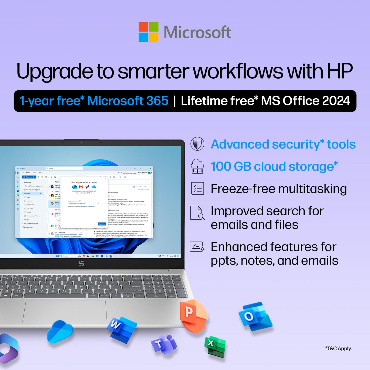 HP 15, 13th Gen Intel Core i3-1315U, (8GB DDR4,512GB SSD) Anti-Glare, Micro-Edge, FHD,15.6''/39.6cm, Win11,M365 Basic(1yr),Office24, Silver,1.59kg, fd0572TU, FHD Camera w/Shutter