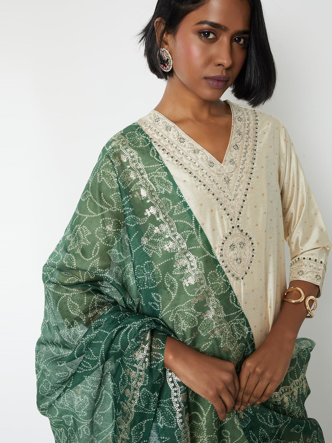 Max Women's Polyester Blend Kurta Set