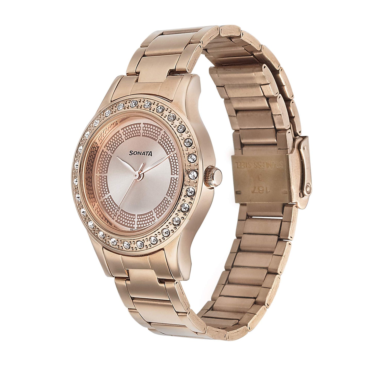 Sonata Blush It Up Analog Rose Gold Dial Women's Watch-NN8123WM03/NP8123WM03