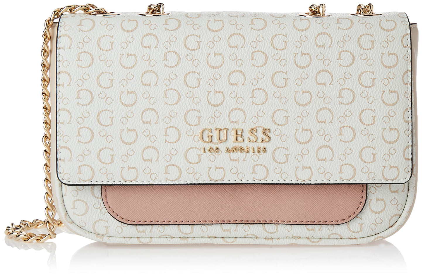 Gelber Mini Foldover Crossbody, White Patent, One Size