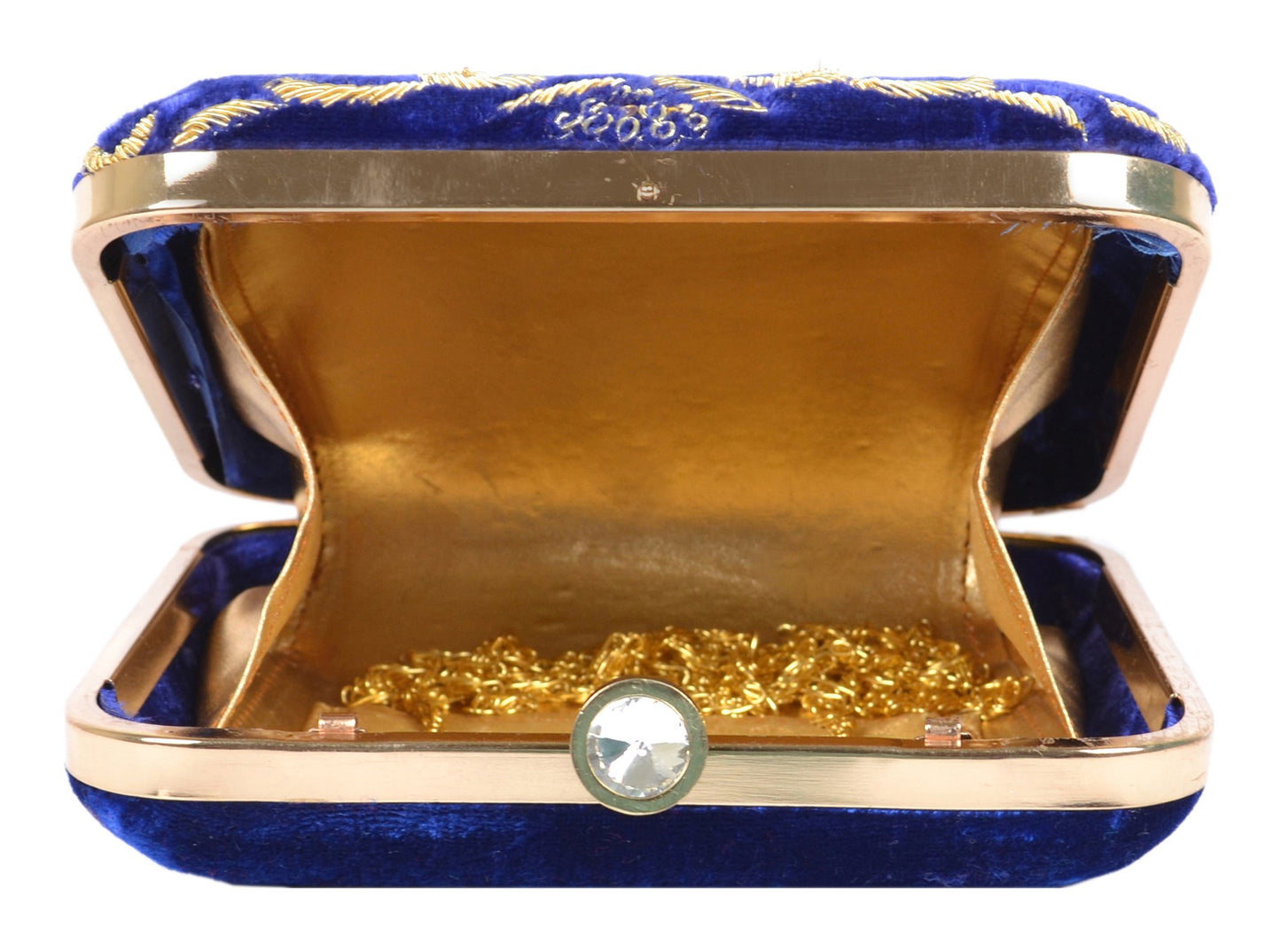 TOOBA Women's Mashkor Square Box Clutch (Navy Blue, BLUE MASHKOR 6X6)