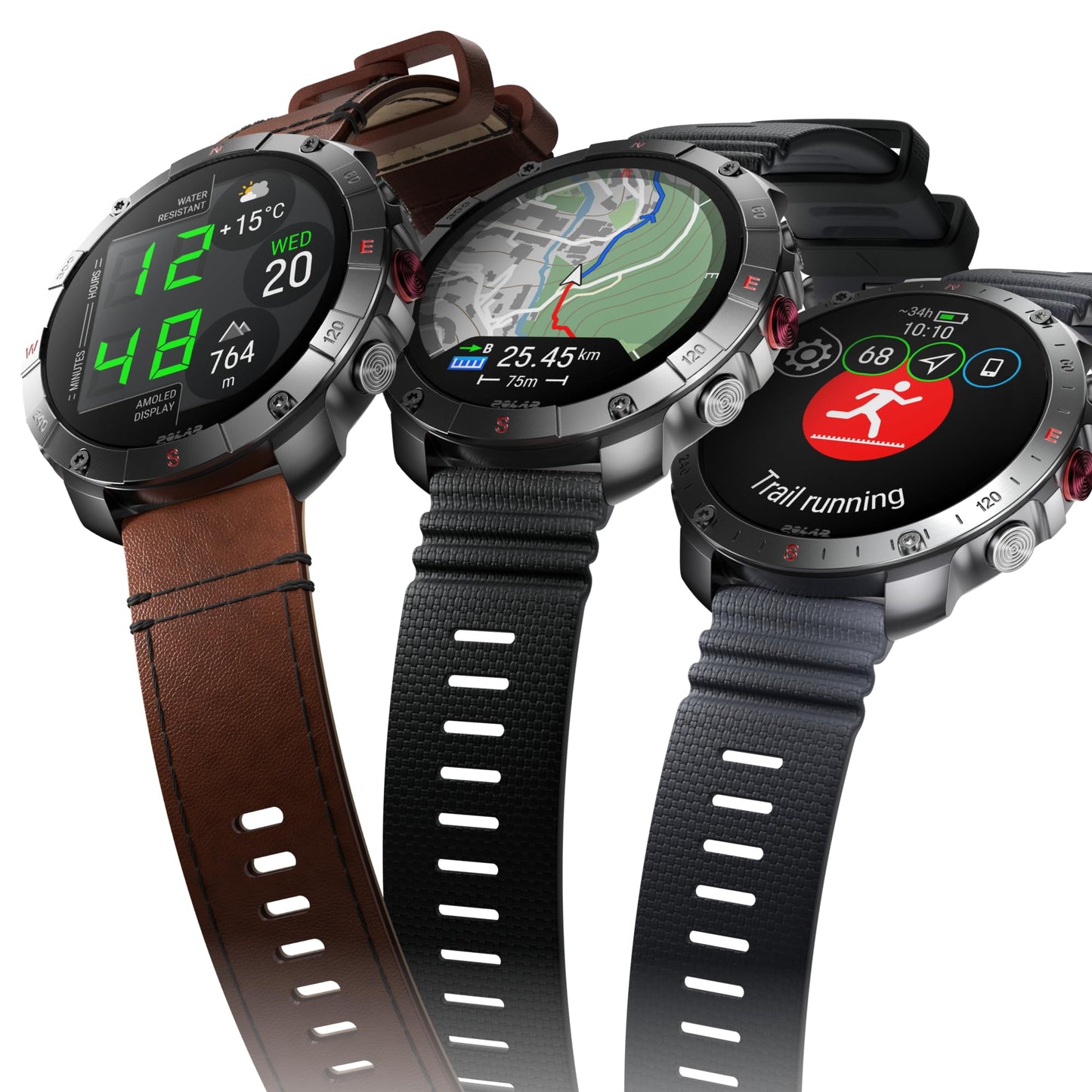 Polar Grit X2 Pro Premium Dual-GPS Multisport Smartwatch | Military-Grade Rugged Outdoor Watch | Advanced Navigation | ECG & Heart Rate, Sleep & Recovery | Sapphire Glass | 10-Day Battery | Stone Grey