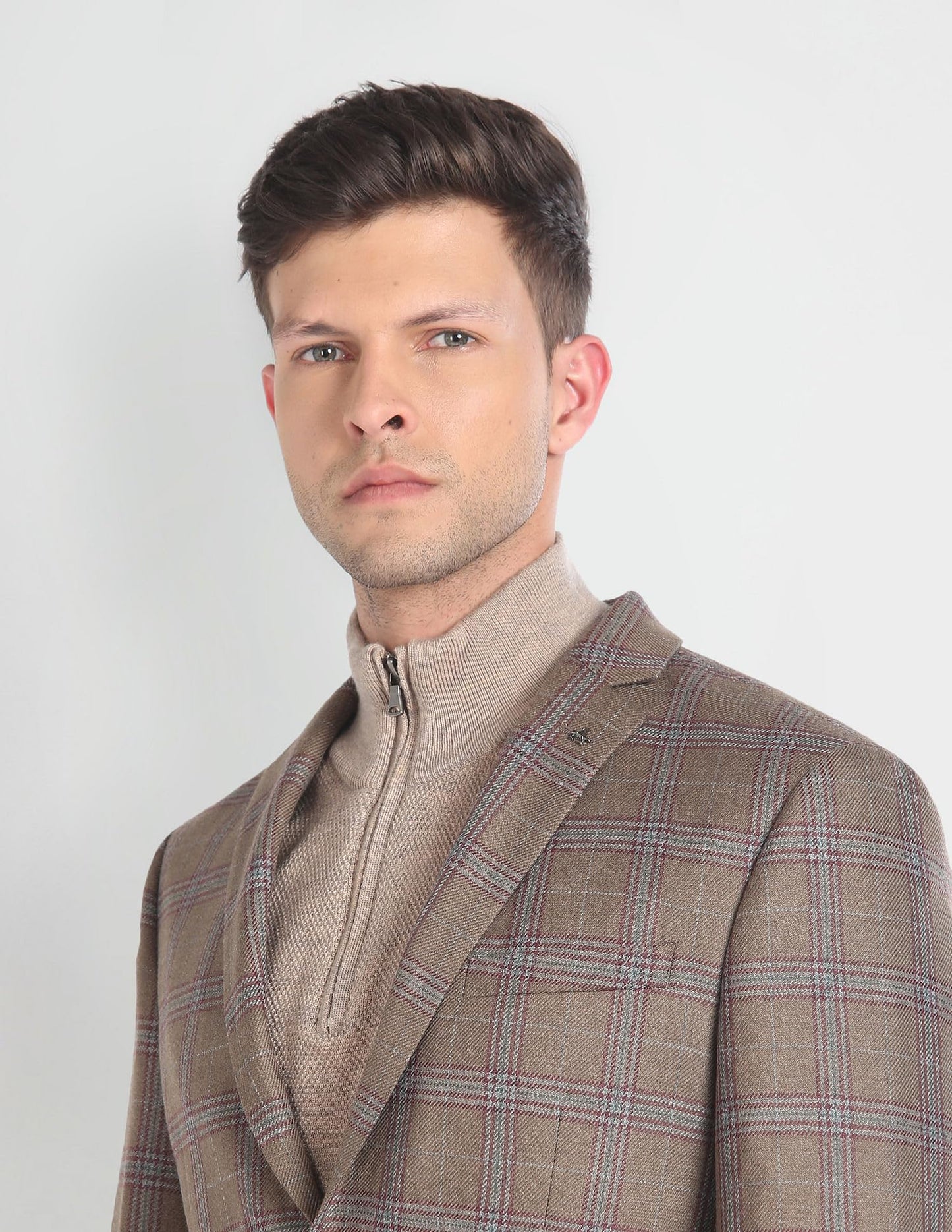 Arrow Men's Single Breasted Regular Blazer (ARAGBZ5073_Brown