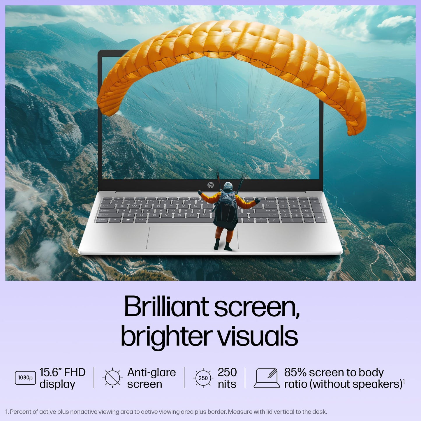 HP 15, 13th Gen Intel Core i3-1315U, (8GB DDR4,512GB SSD) Anti-Glare, Micro-Edge, FHD,15.6''/39.6cm, Win11,M365 Basic(1yr),Office24, Silver,1.59kg, fd0572TU, FHD Camera w/Shutter