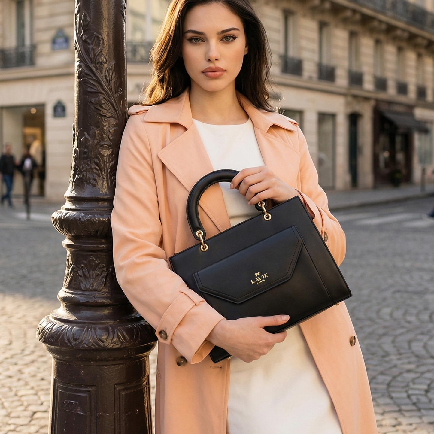 LAVIE PARIS Women's Pisa Box Satchel Bag | Satchel Handbag for Work | Ladies Purse | Stylish Shoulder Bag | Gift for Women