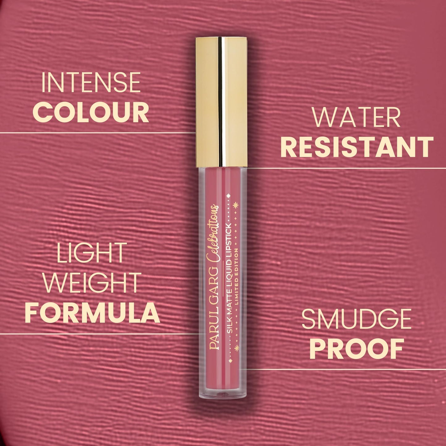 Parul Garg Beauty Silk Matte Liquid Lipstick | Long-Lasting & Smudge-Proof | Soft Matte Finish | Vegan & Clean Beauty | Hydrating with Shea Butter & Vitamin E | Shubh (Perfect Nude) | 2.5ml