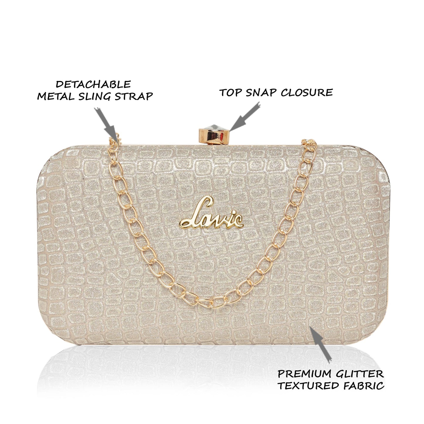 Lavie Women's Tinsel Frame Clutch | Ladies Purse Handbag