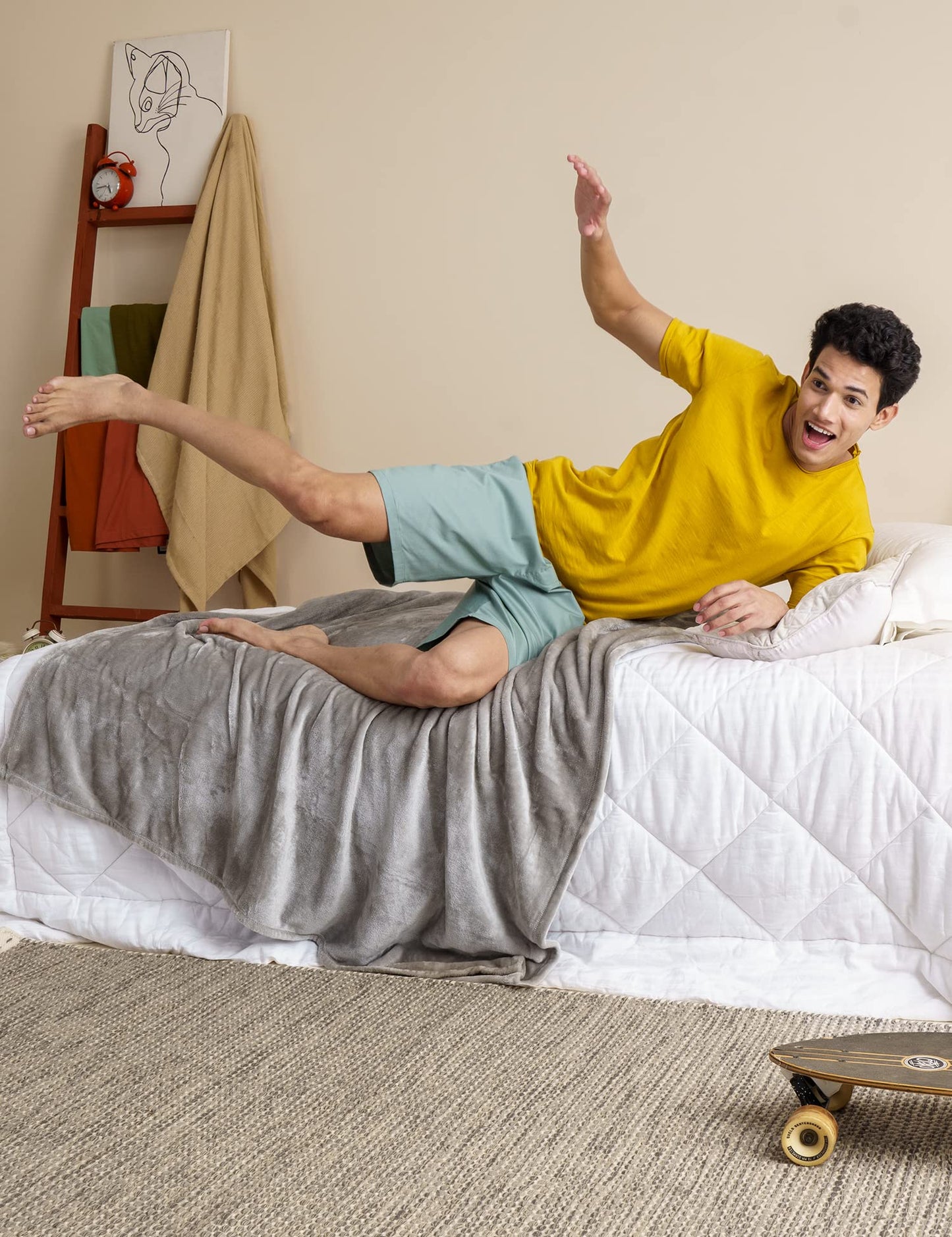 DAMENSCH Cotton Lounge Shorts for Men, Elasticated Waistband, Bermuda, Relaxed Fit Half Pant, Home Shorts for Man-Nap Green-L