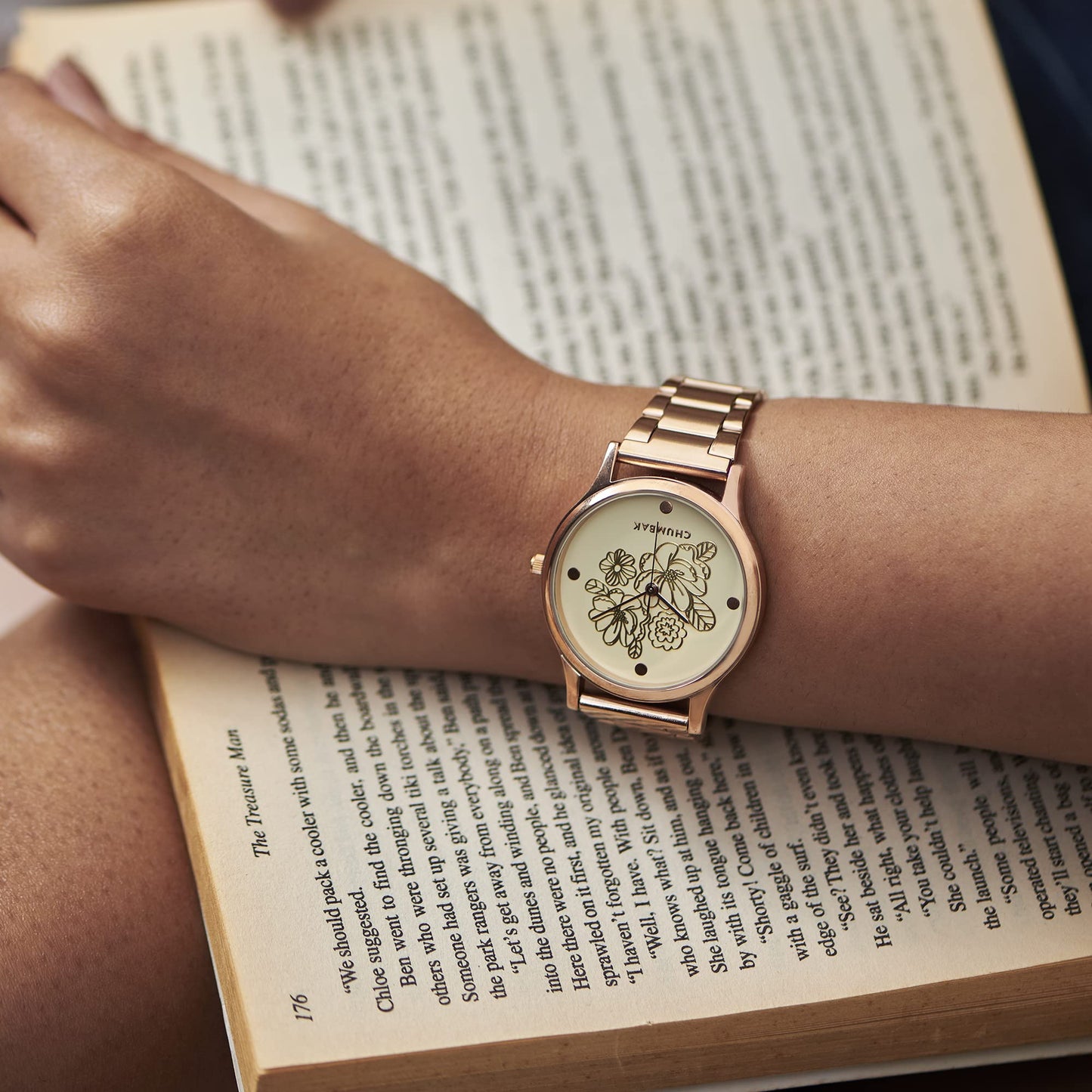 TEAL BY CHUMBAK Round Dial Analog Hand Watch for Women, Gifts for Women/Girls/Ladies, Stylish Fashion Watch for Casual/Work