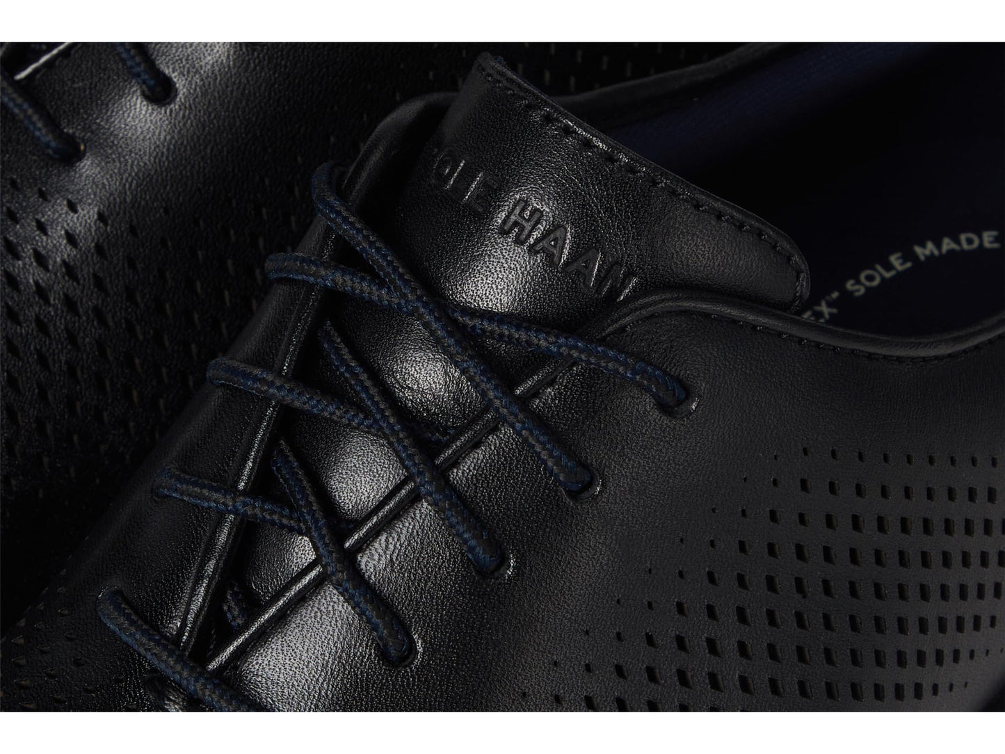 Cole Haan Mens Grandflex Dress Laser Oxfords, Black, 8.5 UK