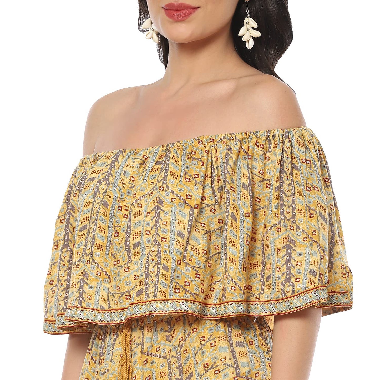 BIBA WOMEN PRINTED MIX AND MATCH(FUSJUMPSUIT1999_YELLOW_40)