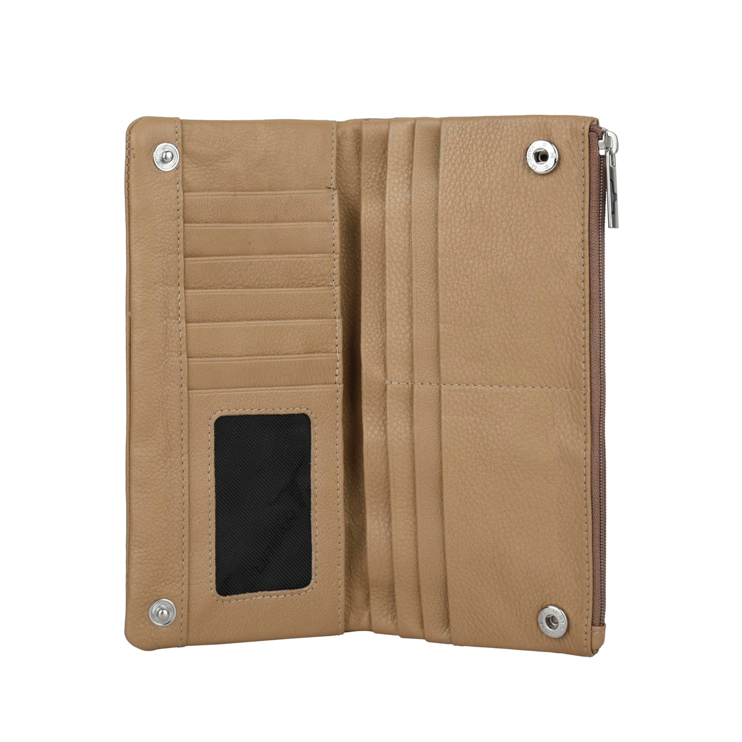 URBAN FOREST Fiona Beige Leather Wallet for Women