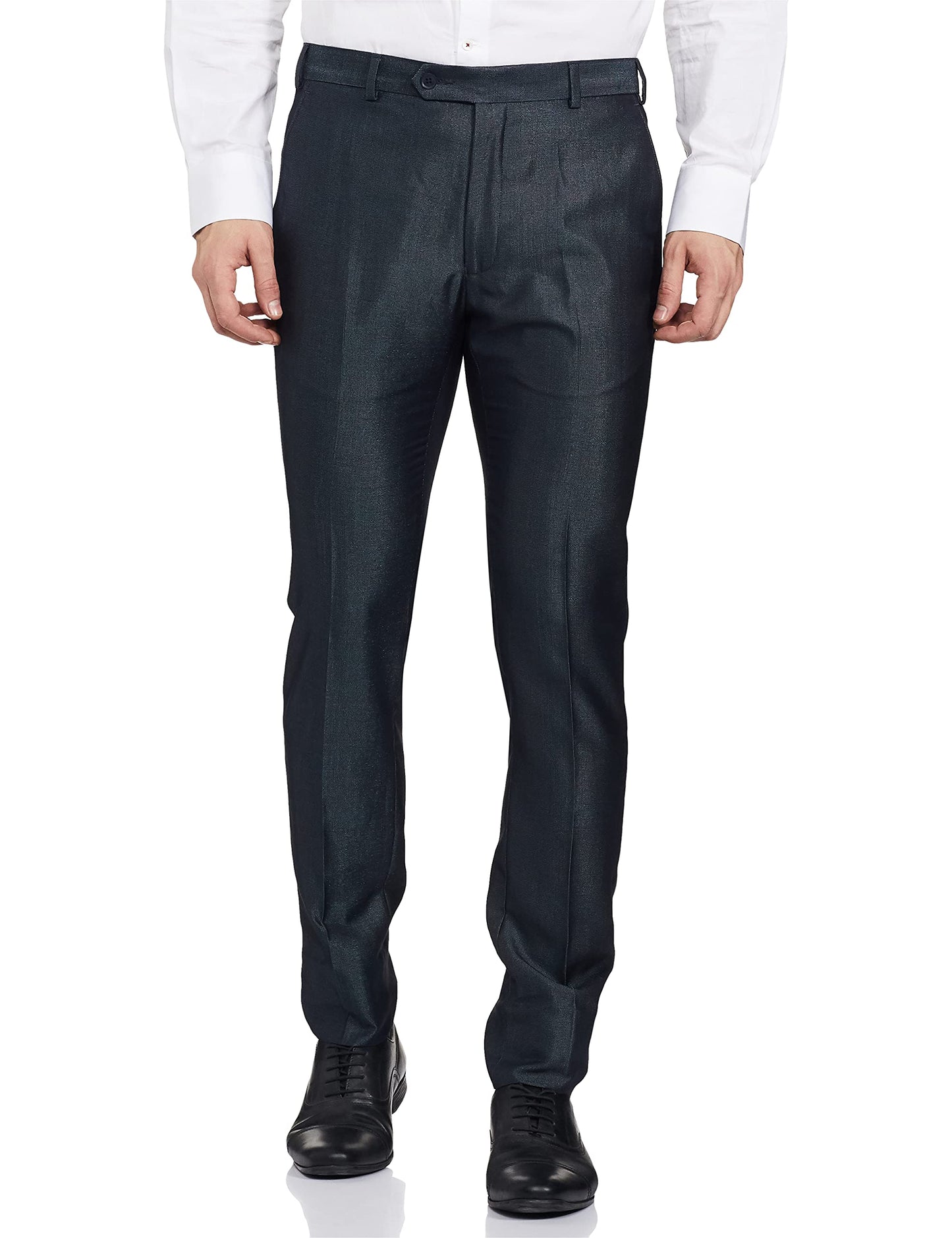 PARX Rayon Men's Full Sleeve Urban FIT Dark Blue Casual Suit Business Pants Set (XMDN00315-B6 104