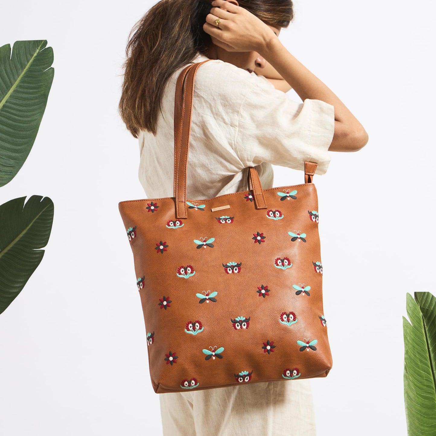 Chumbak Office Tote Bag for Women | Stylish Shoulder Bags for College | Professional Canvas Tote Bag | Laptop-Friendly College Bag