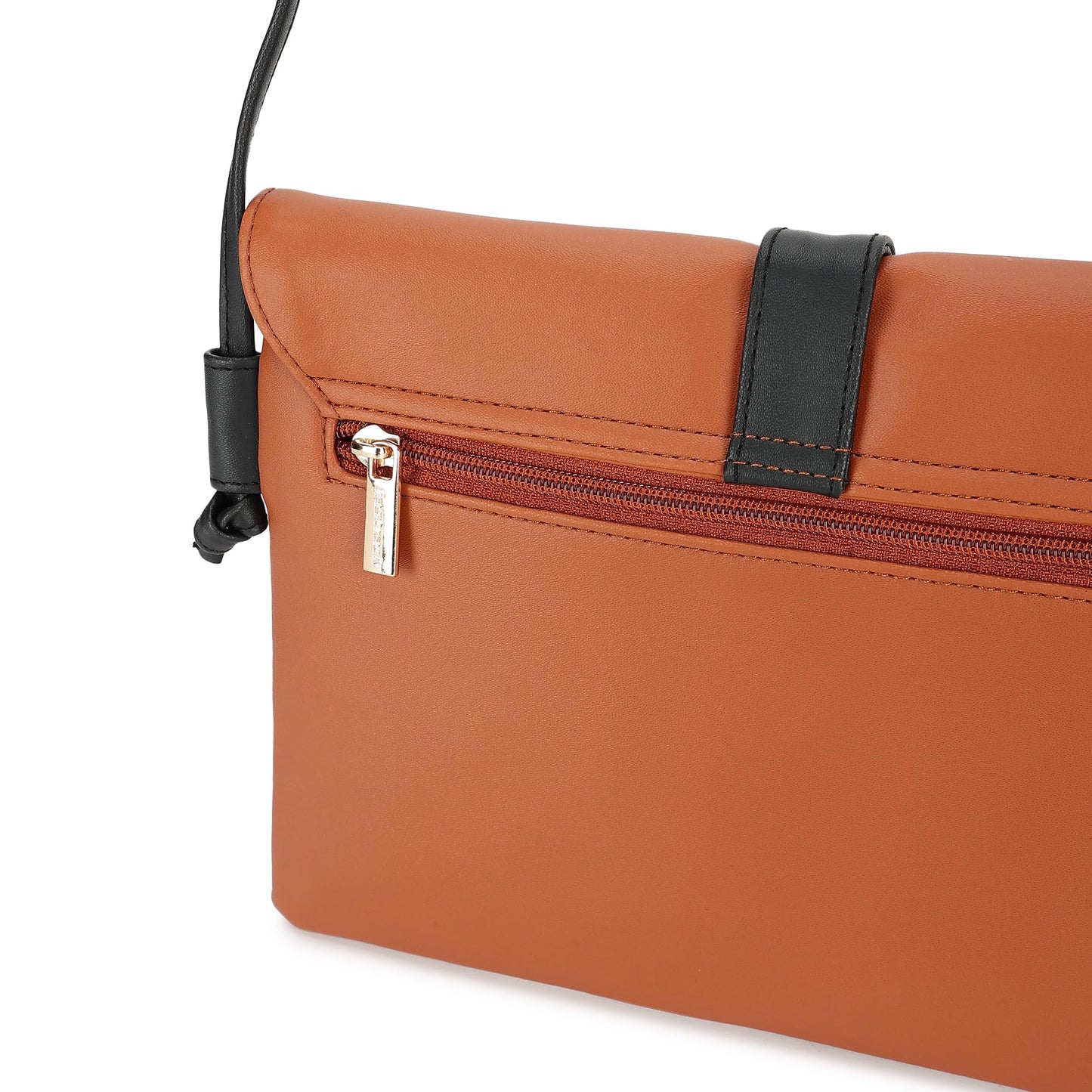 Fastrack Women Flap Buckle Sling Bag with Secure Buckle Closure - Stylish Flap-Over Crossbody for Everyday Use, Brown