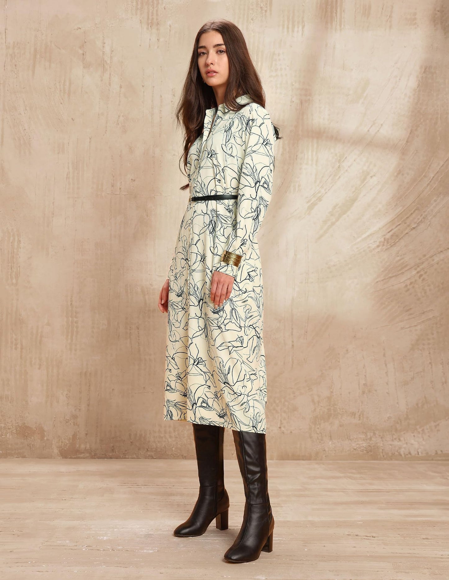 U.S. POLO ASSN. Women's Polyester Shirt Midi Dress