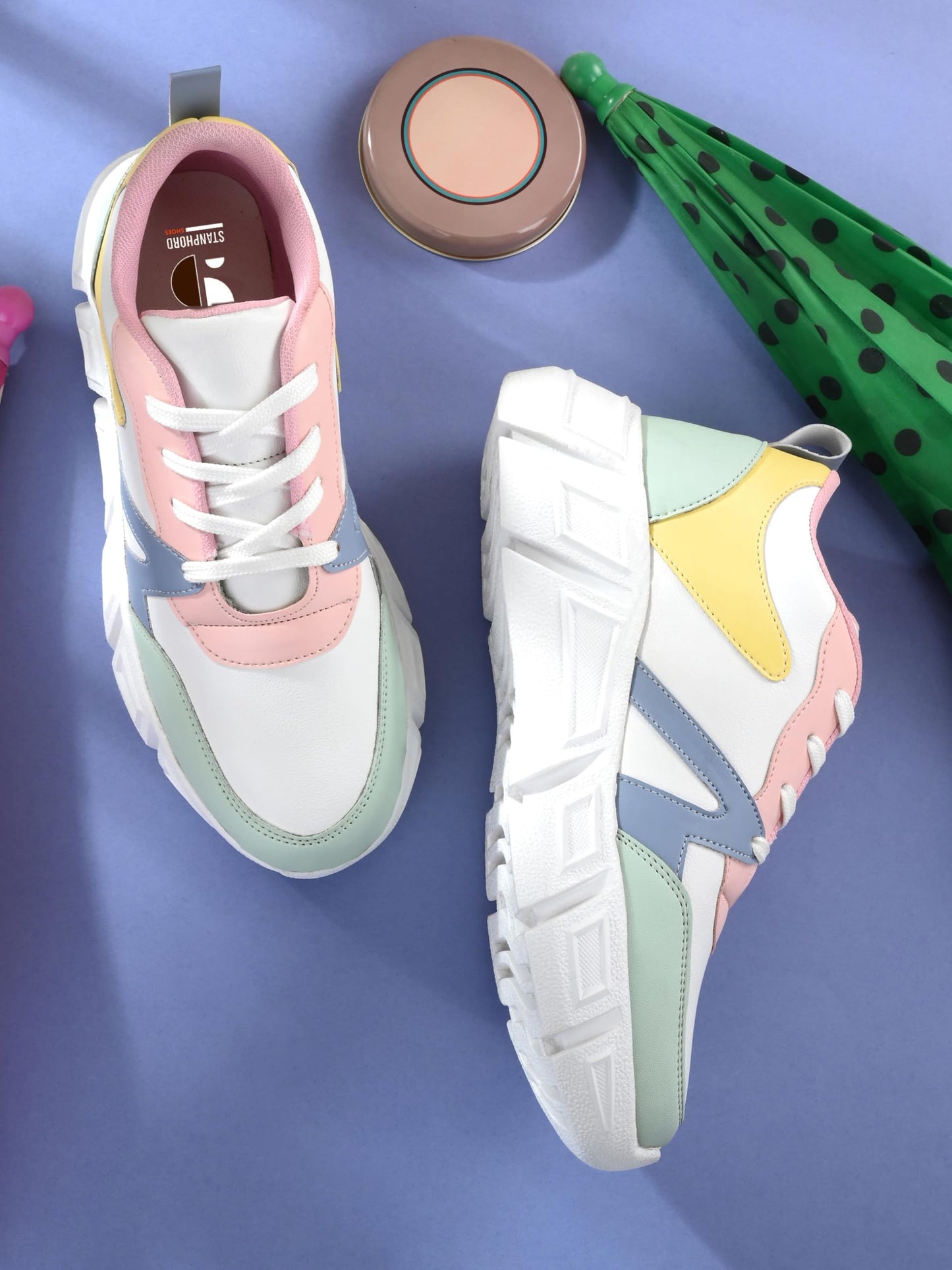 STANPHORD Women's Bloom White Sneakers_6 UK (TPRM 13001)