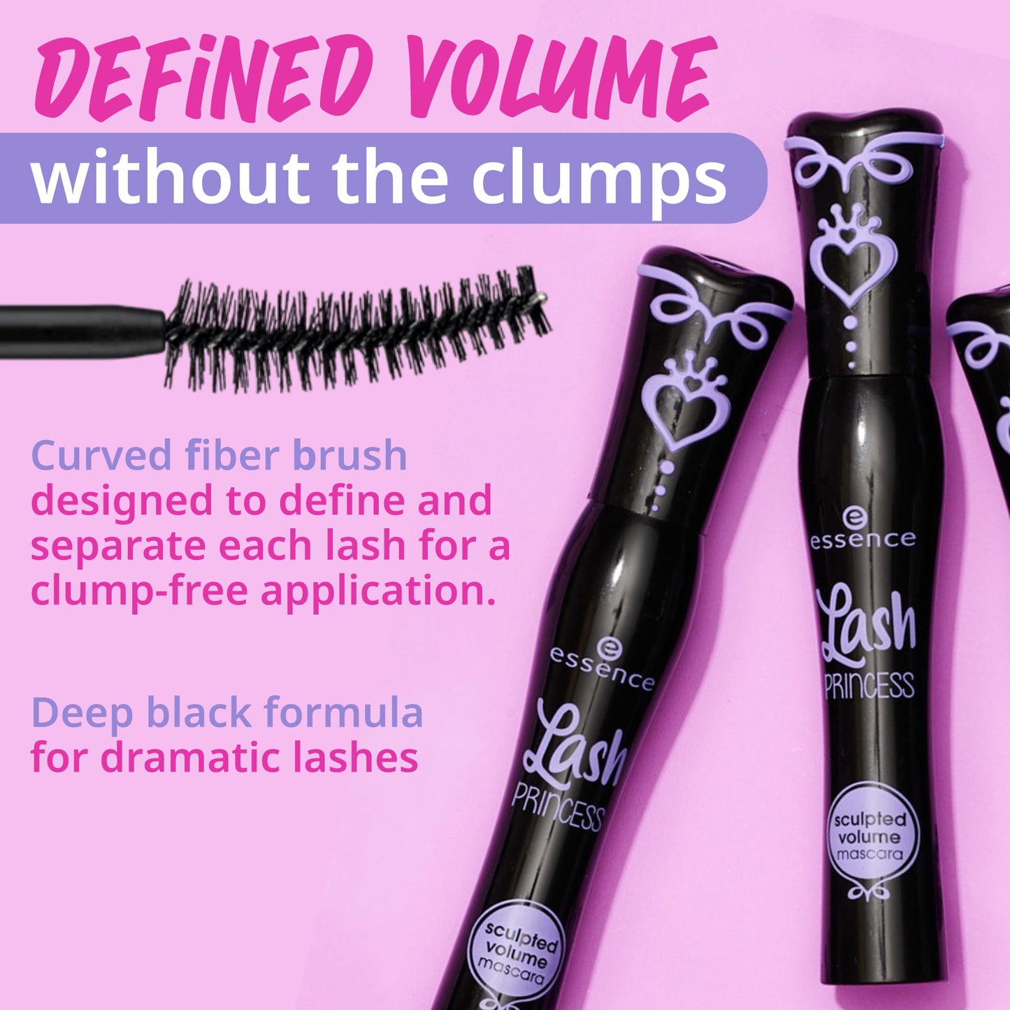 essence Lash PRINCESS sculpted volume mascara, volumizing, curling, defining (12ml)