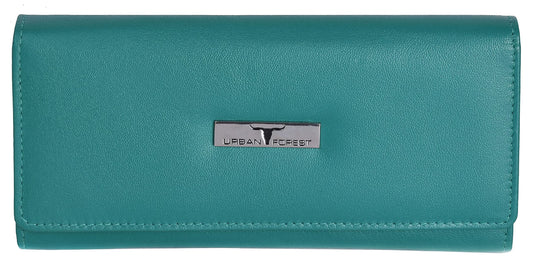 URBAN FOREST Natalie Light Blue Womens Leather Wallet