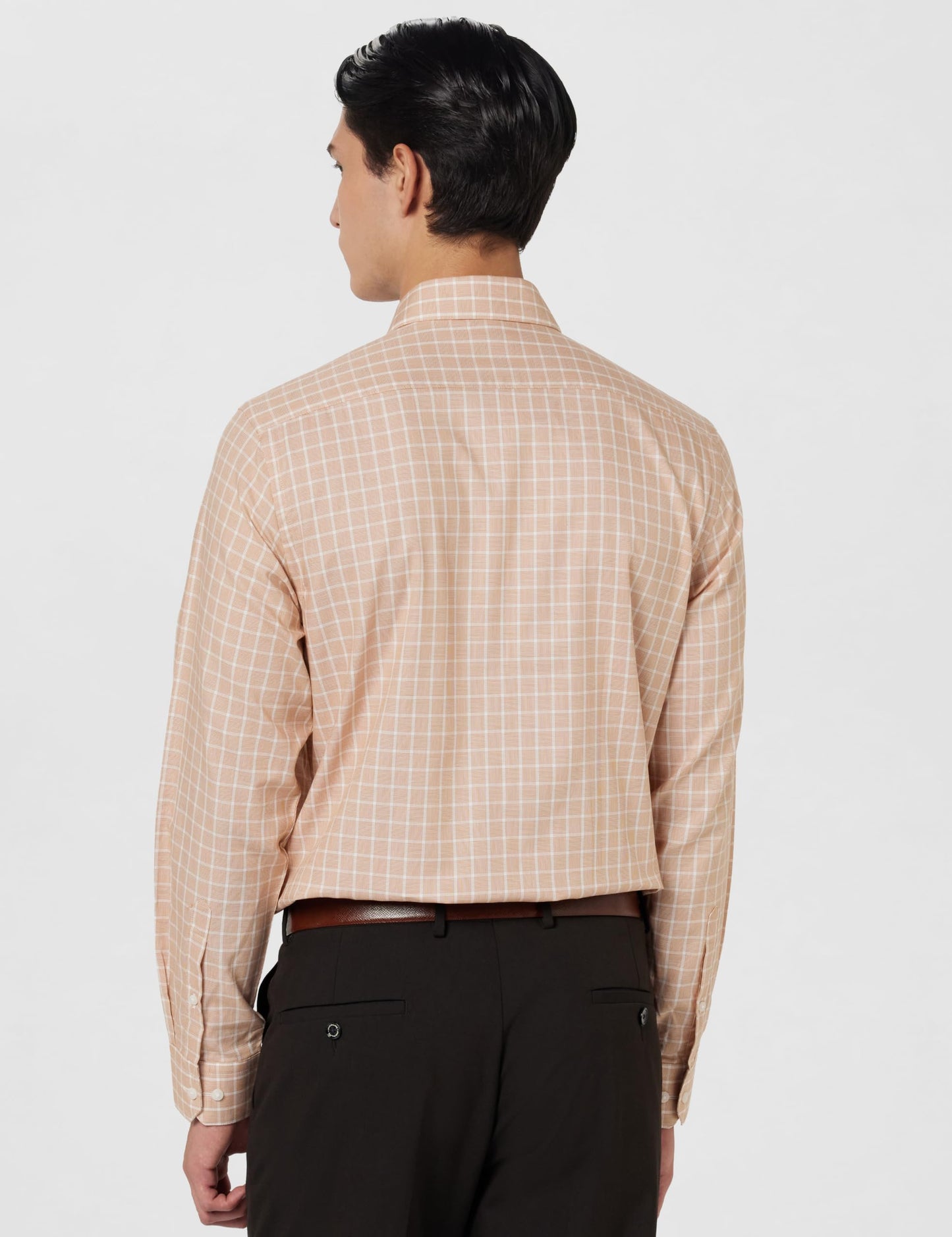 Arrow Men's Solid Slim Fit Shirt (ARAEOSH1975_Brown