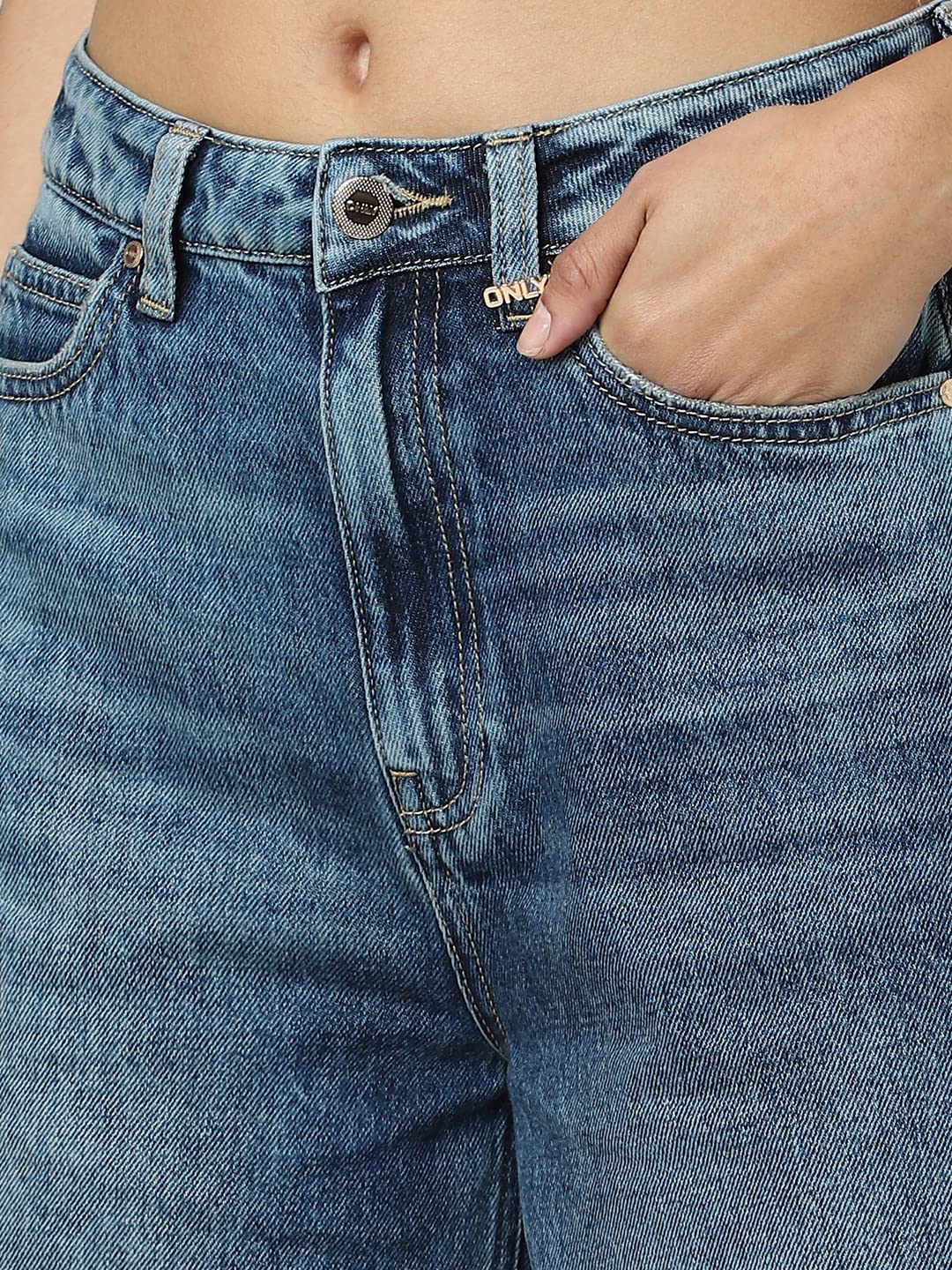 Only Women's Loose Jeans (242288501-Medium Blue Denim_Medium 29)