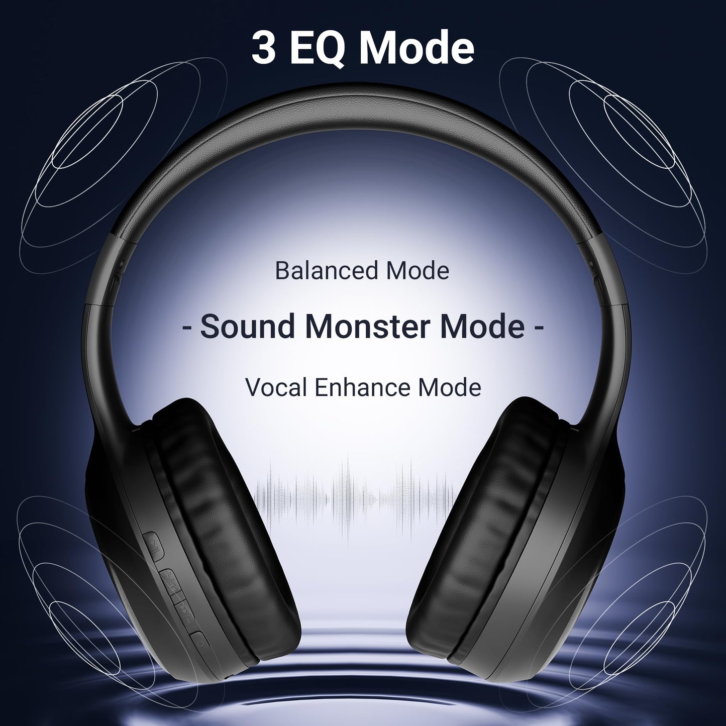 ZEBRONICS Thunder Max Bluetooth Over Ear Headphone with 120*Hrs Playback, 3 EQ Modes, 40mm Bass Driver, Fast Charging, ENC, Gaming Mode, Dual Pairing, BT v5.4, AUX, Metallic Finish (Black)