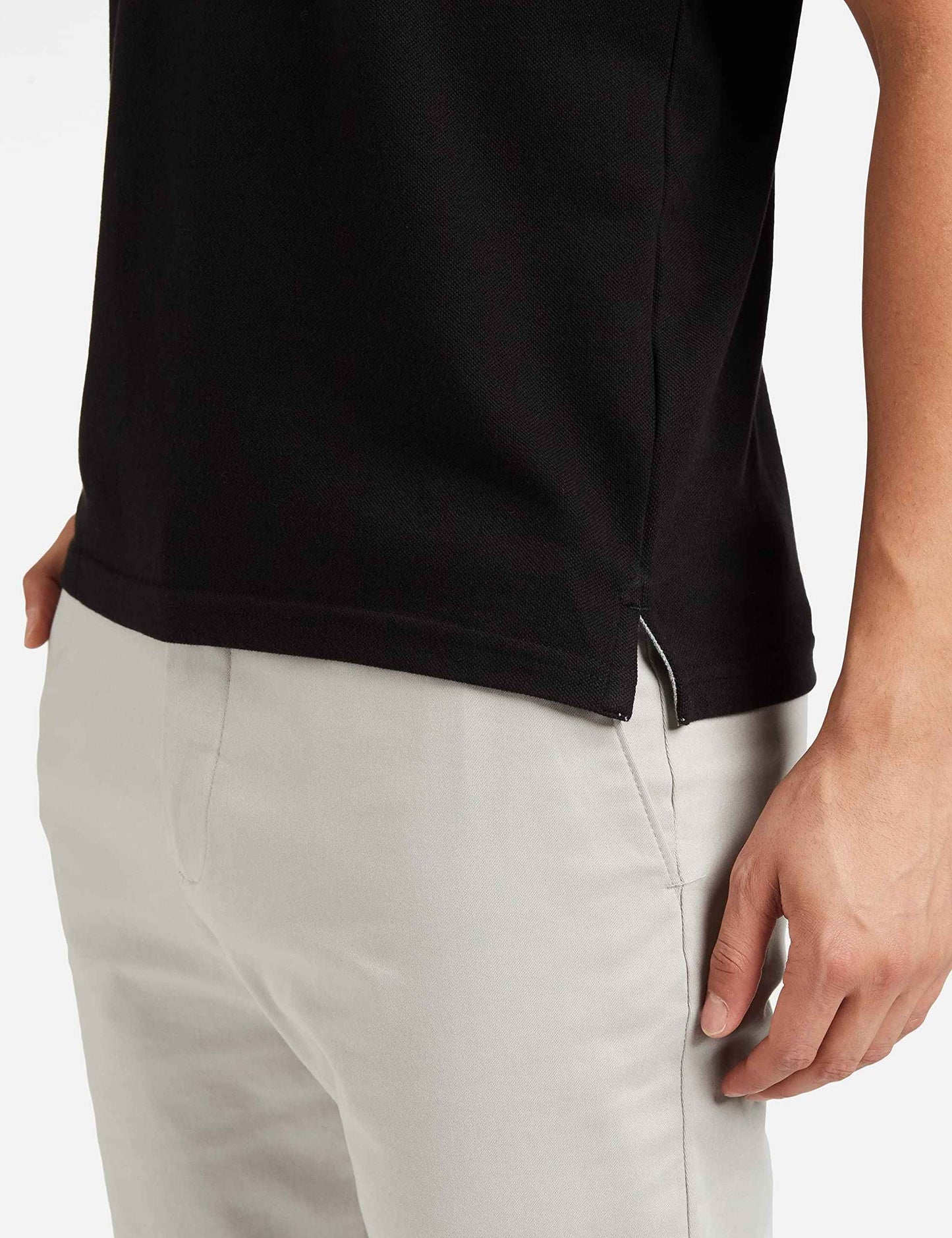 Allen Solly Men Jet Black Regular Fit Polo(AMKP317G04249_Jet Black_L)