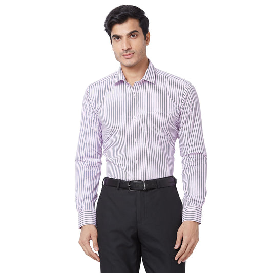Park Avenue Men Slim Fit Solid Pattern Cotton Polyester Blend Semi Cutaway Collar | Full Sleeve Formal Shirt | Medium Red