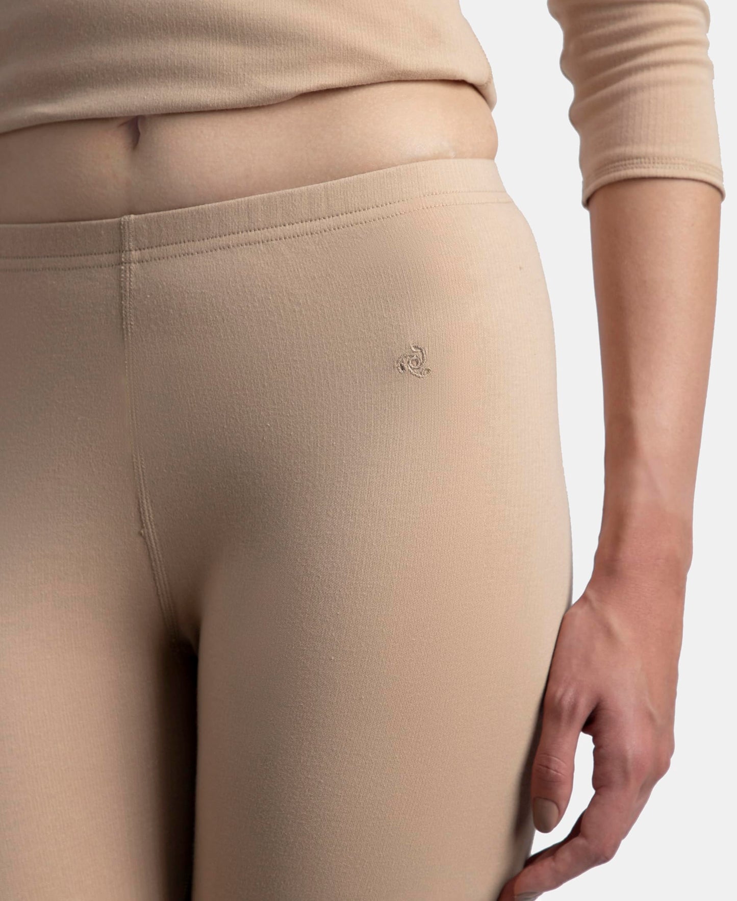 Jockey 2544 Women's Super Combed Cotton Rich Brushed Fabric Thermal Leggings with StayWarm Technology_Skin_L