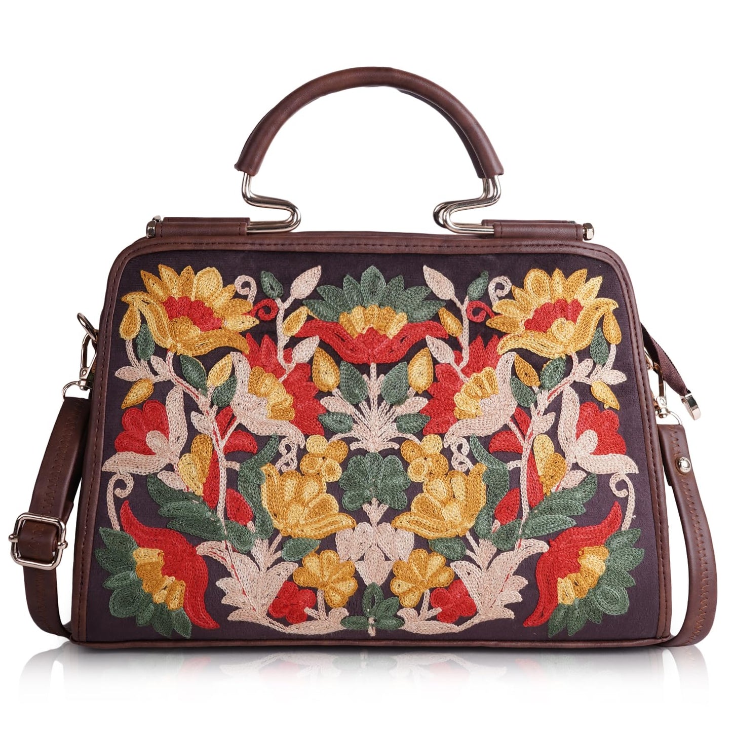 EVEDA Synthetic Leather Stylish Trendy Design Shoulder Crossbody Hobo Women Handbag, Multicolour