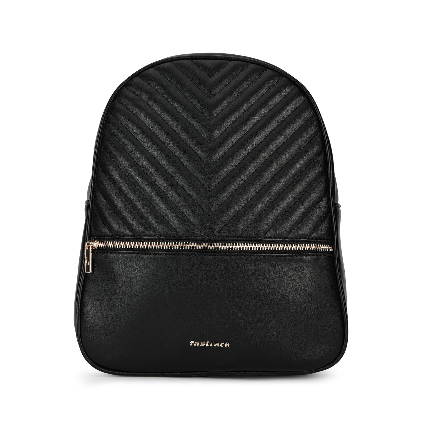 Quilted Faux Leather Backpack for Women | Minimalist Everyday Bag with Zipper Closure, Inner Organizer Pockets & Padded Straps | Stylish Black Backpack for College, Travel & Daily Use