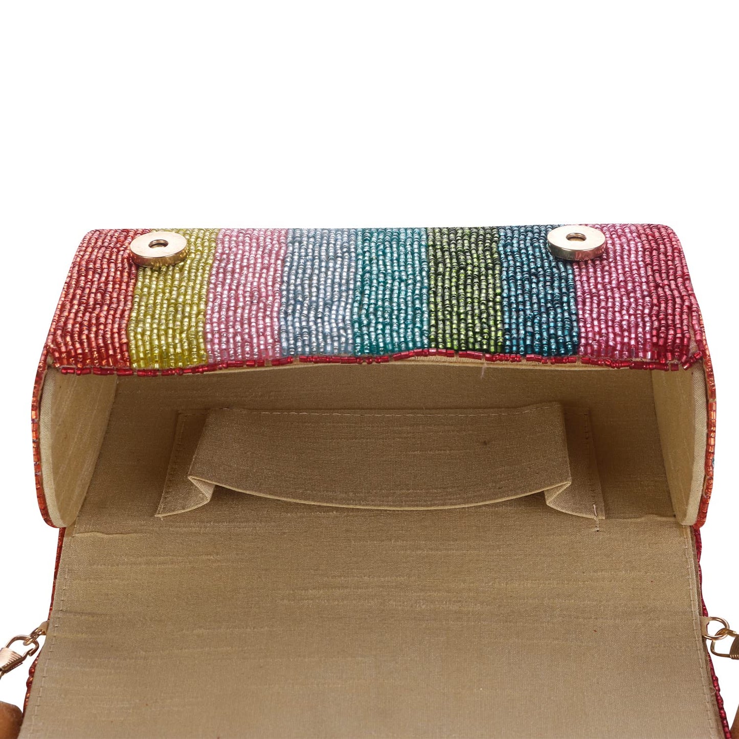 SWISNI Multicolor rainbow flap clutch bag II Women's Traditional Designer Clutch For Women & Girls II FLAP BAGS
