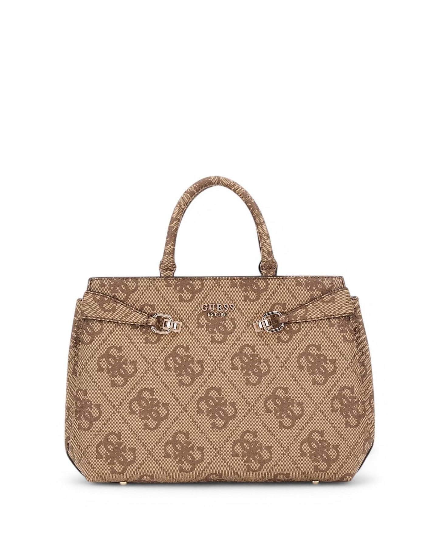 GUESS Latte Logo Printed Lorelei Girlfriend Satchel Bag